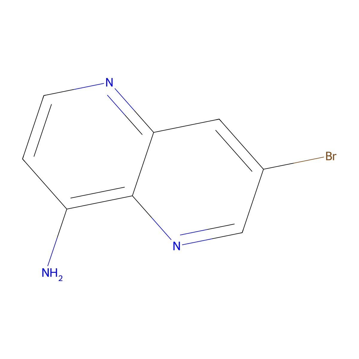 7-Bromo-1,5-naphthyridin-4-amine molecular structure, CAS 1309774-12-6