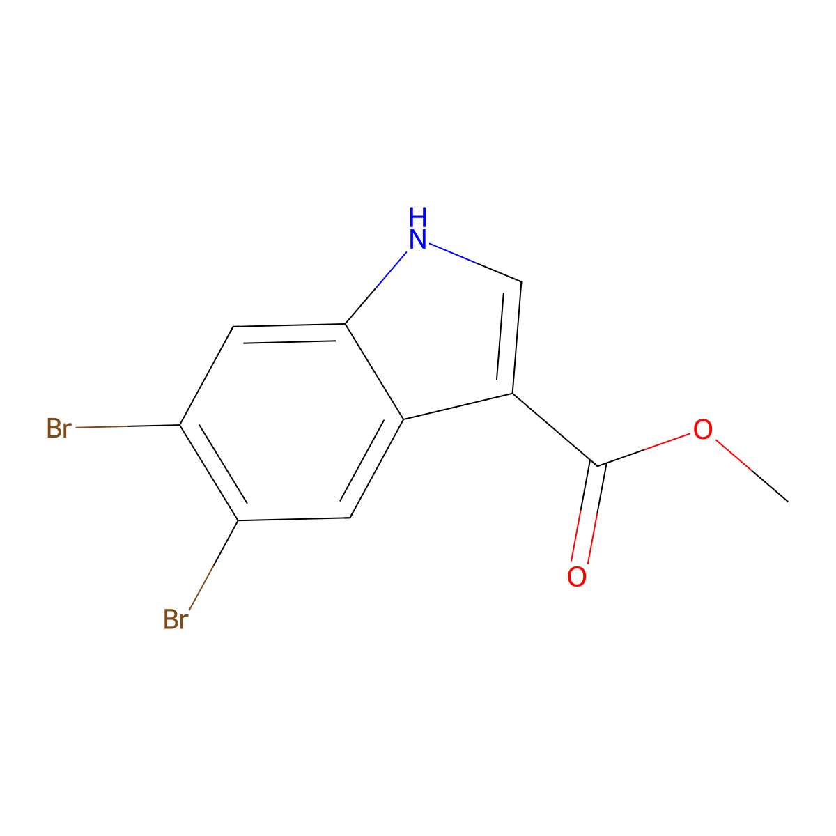 methyl 5,6-dibromo-1H-indole-3-carboxylate molecular structure, CAS 1309792-72-0