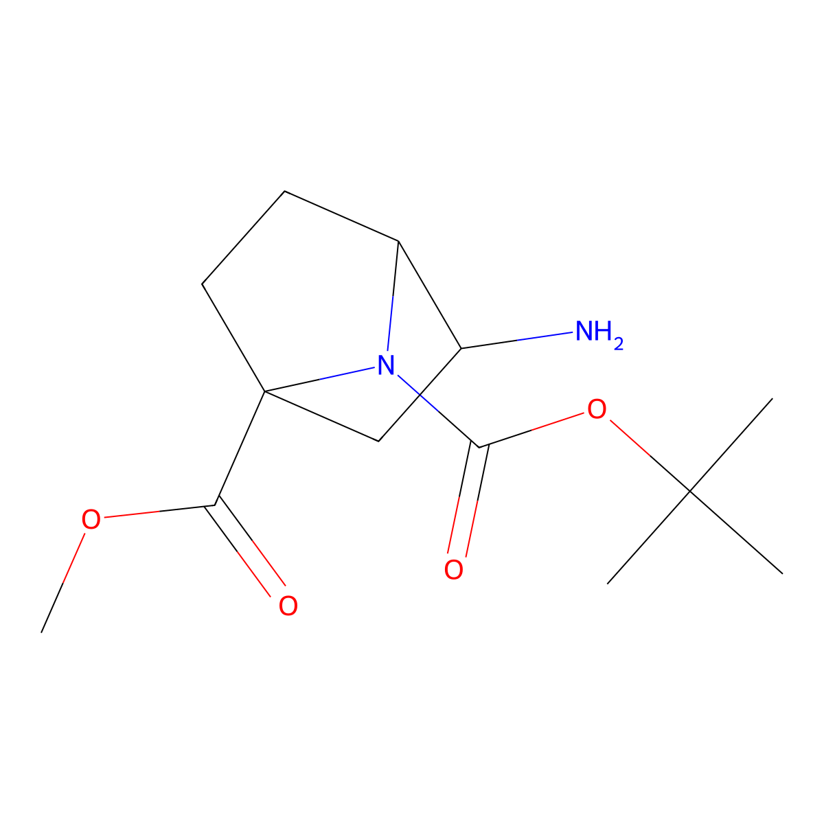 7-(tert-Butyl) 1-methyl 3-amino-7-azabicyclo[2.2.1]heptane-1,7-dicarboxylate molecular structure, CAS 1309796-96-0