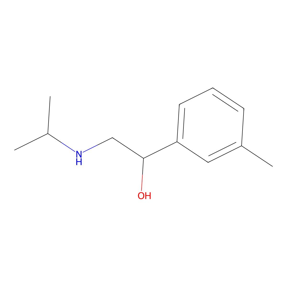 2-(Isopropylamino)-1-(m-tolyl)ethan-1-ol molecular structure, CAS 13098-20-9