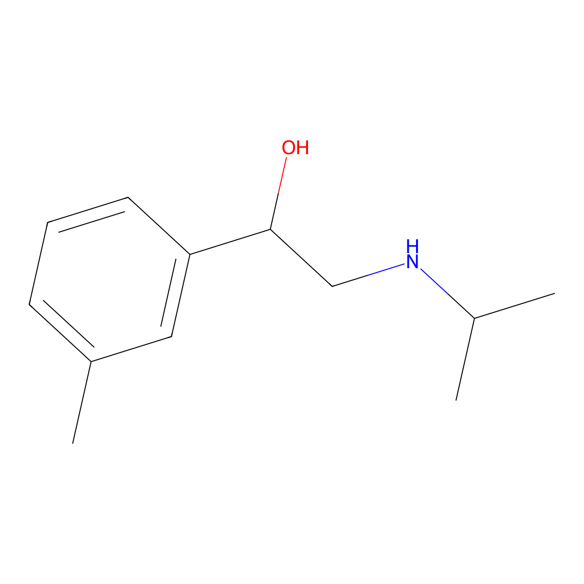 2-(Isopropylamino)-1-(m-tolyl)ethan-1-ol molecular structure, CAS 13098-20-9