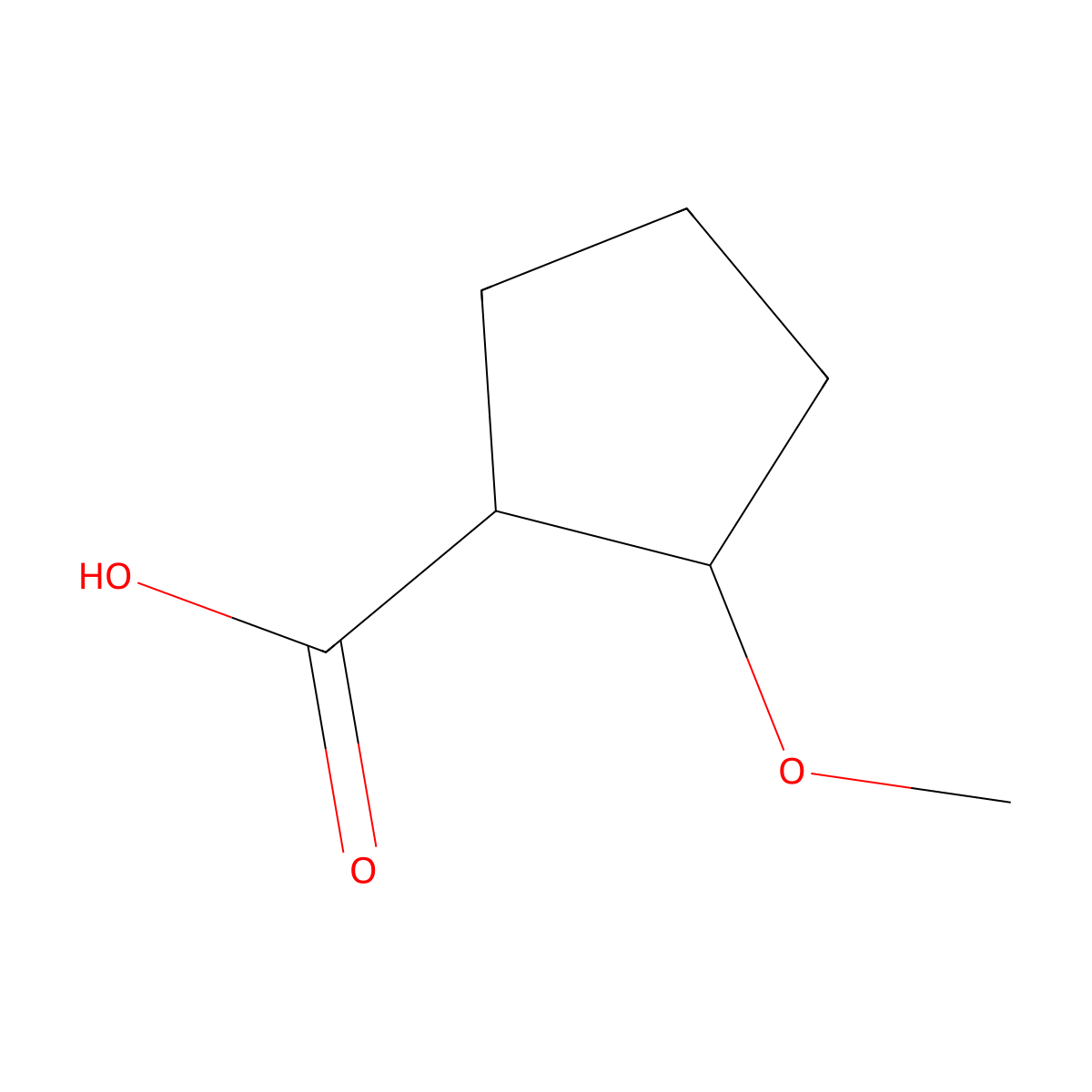 (1S,2S)-2-Methoxycyclopentane-1-carboxylic acid molecular structure, CAS 130980-59-5