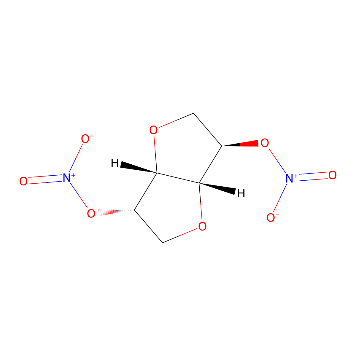Isosorbid-2,5-dinitrat molecular structure, CAS 130981-78-1