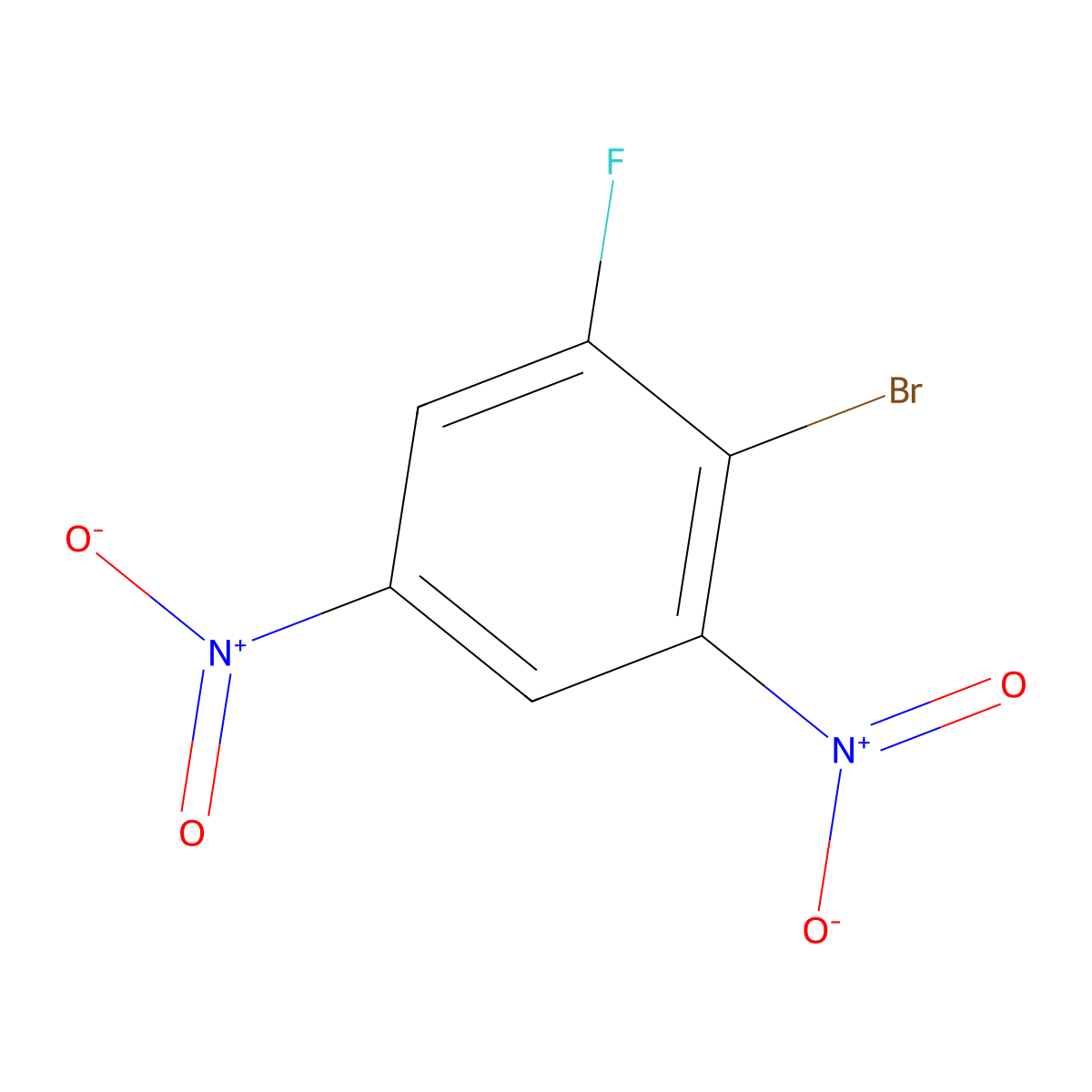 2-Bromo-1-fluoro-3,5-dinitrobenzene molecular structure, CAS 1309832-48-1