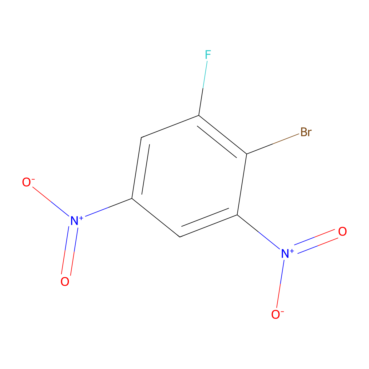 2-Bromo-1-fluoro-3,5-dinitrobenzene molecular structure, CAS 1309832-48-1
