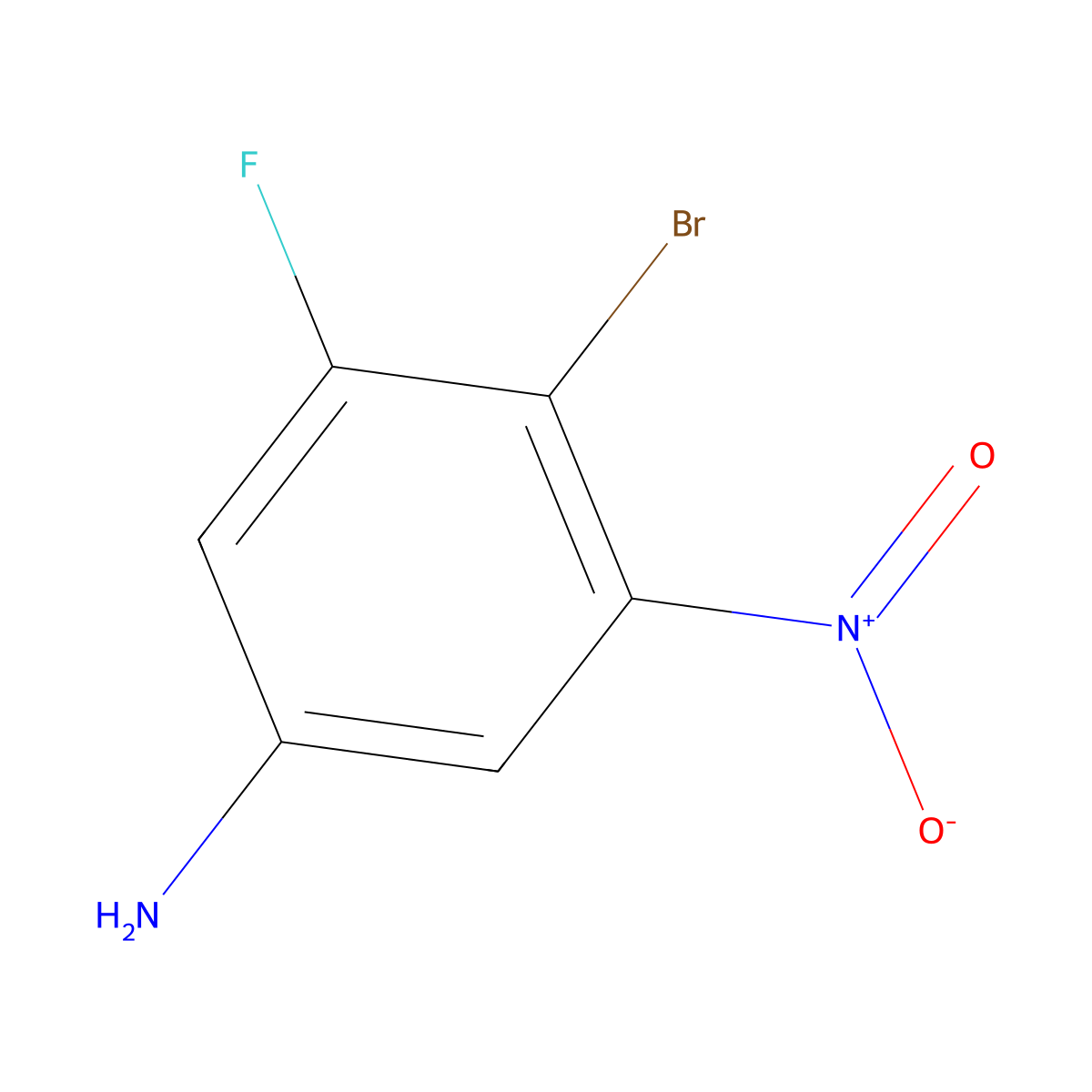 4-Bromo-3-fluoro-5-nitroaniline molecular structure, CAS 1309833-31-5