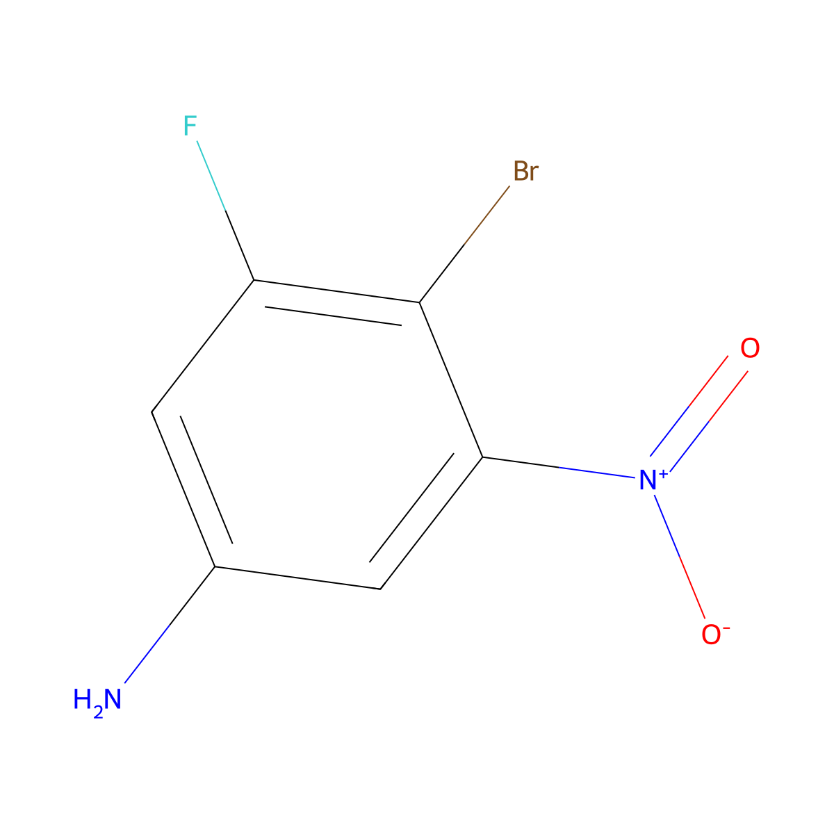 4-Bromo-3-fluoro-5-nitroaniline molecular structure, CAS 1309833-31-5