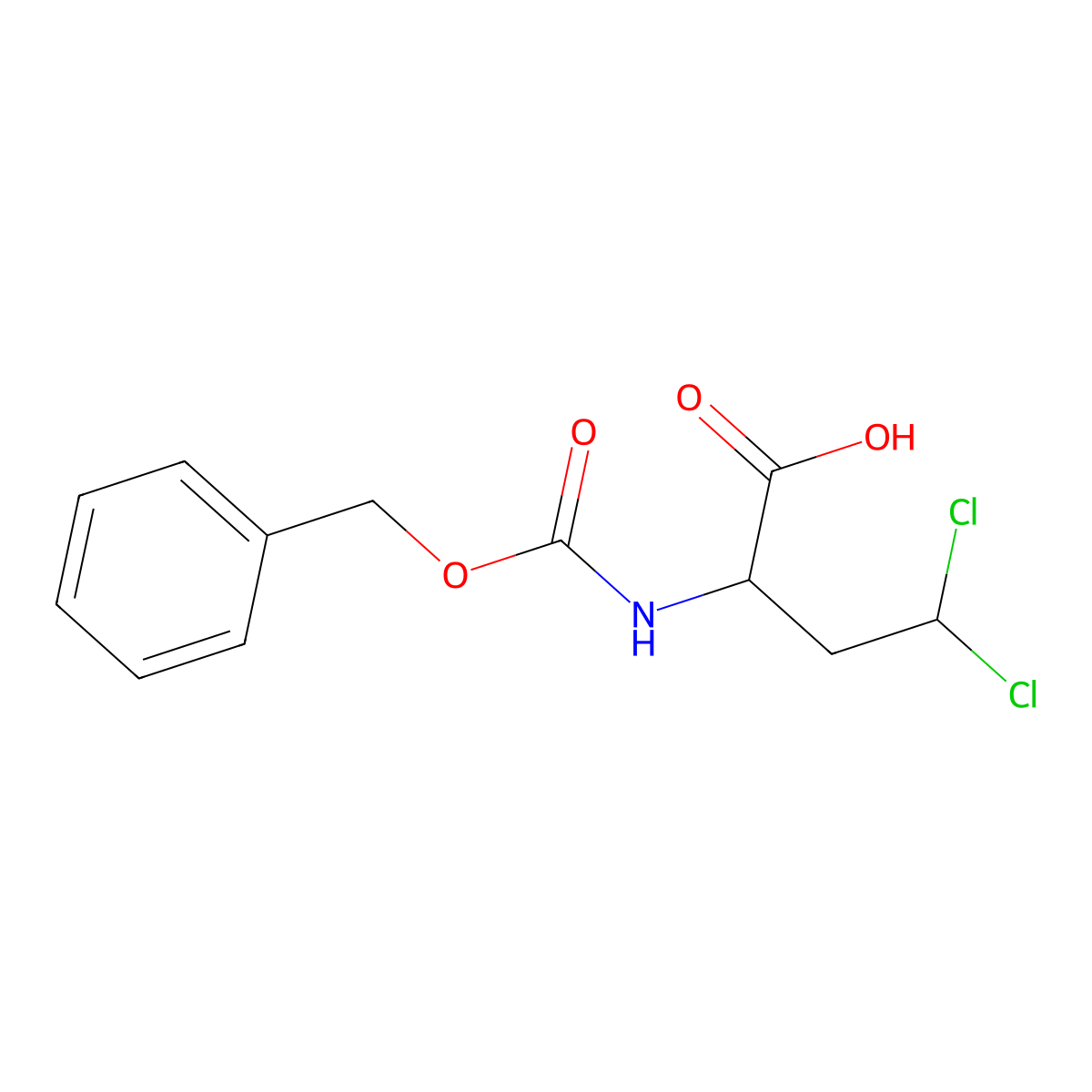 2-{[(Benzyloxy)carbonyl]amino}-4,4-dichlorobutanoic acid molecular structure, CAS 130985-12-5