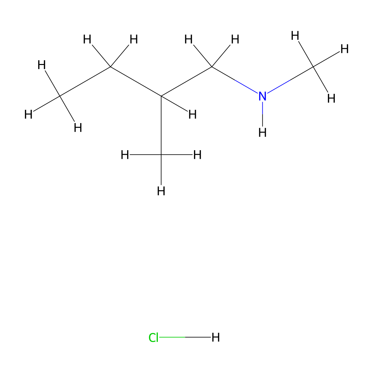 Methyl(2-methylbutyl)amine hydrochloride molecular structure, CAS 130985-79-4