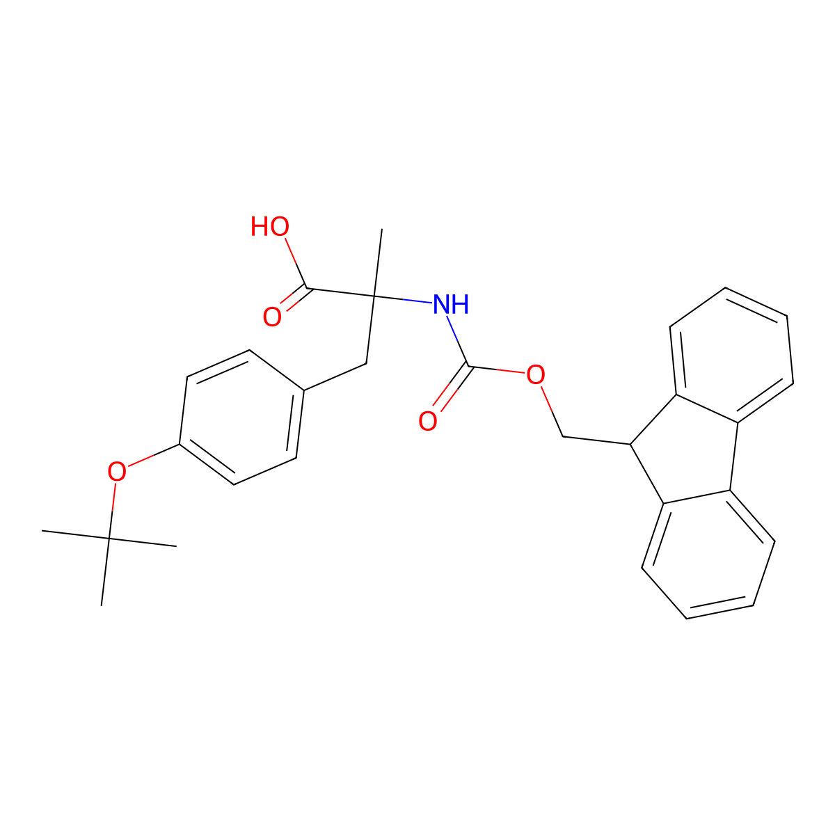 N-Fmoc-a-methyl-4-tert-butoxy-L-phenylalanine molecular structure, CAS 1309873-74-2