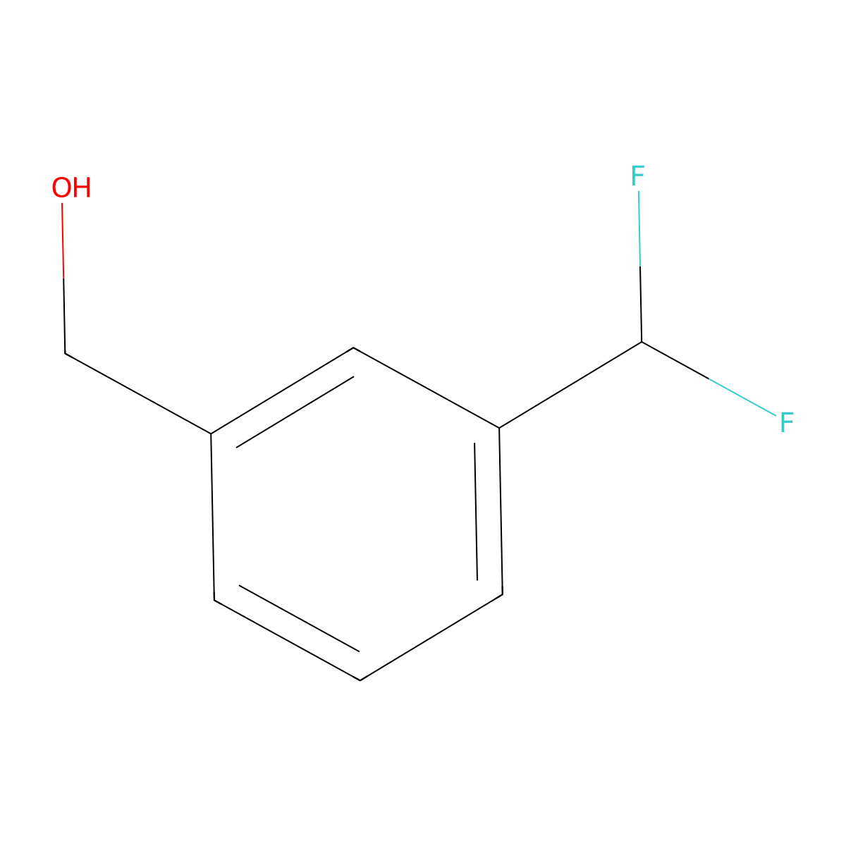 (3-(Difluoromethyl)phenyl)methanol molecular structure, CAS 1309875-03-3