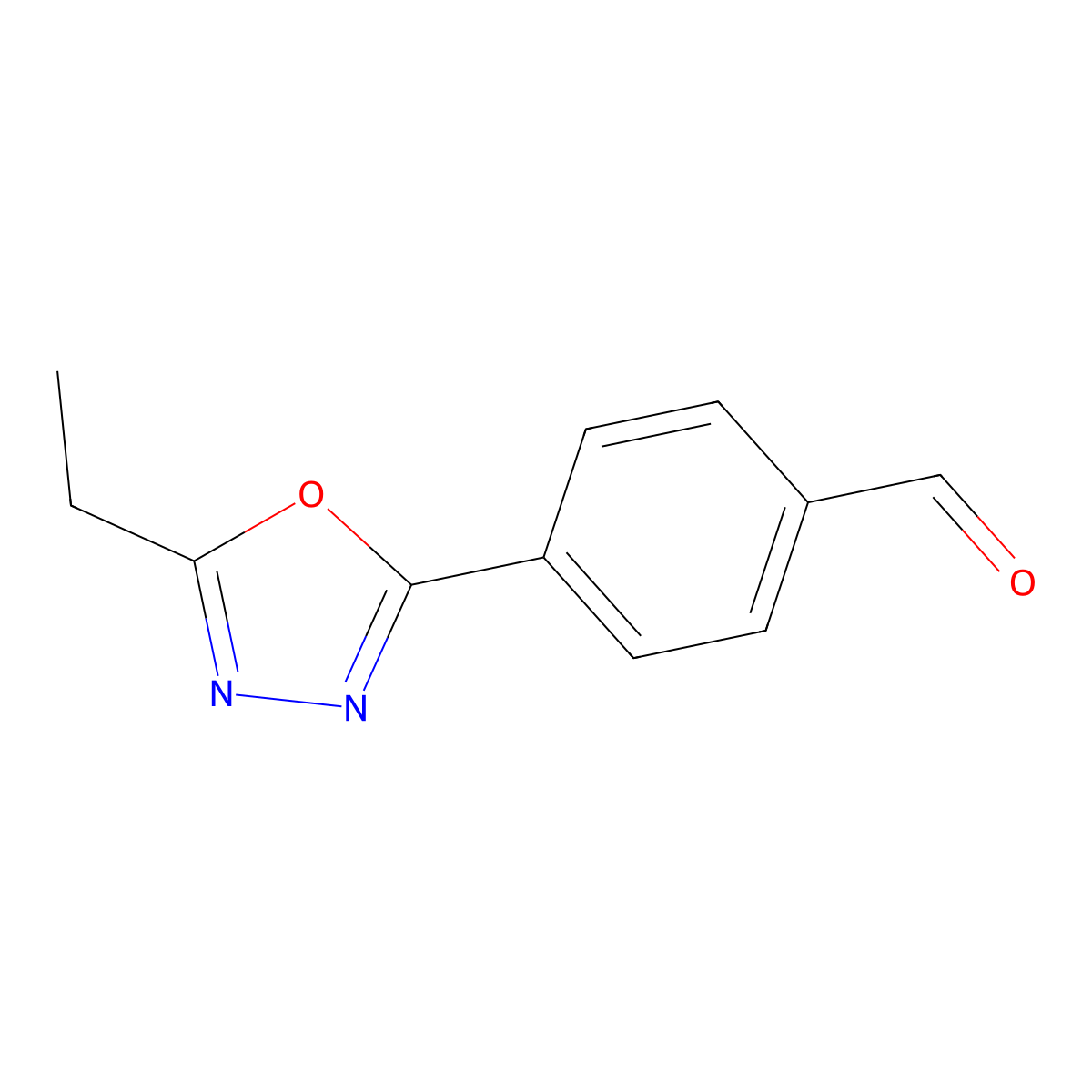 4-(5-Ethyl-1,3,4-oxadiazol-2-yl)benzaldehyde molecular structure, CAS 1309875-09-9