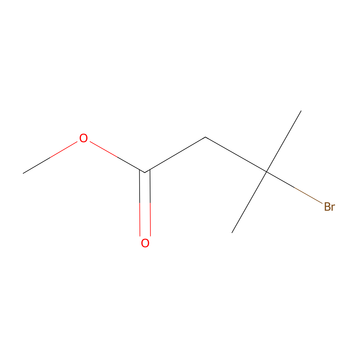 Methyl 3-bromo-3-methylbutanoate molecular structure, CAS 1309885-34-4
