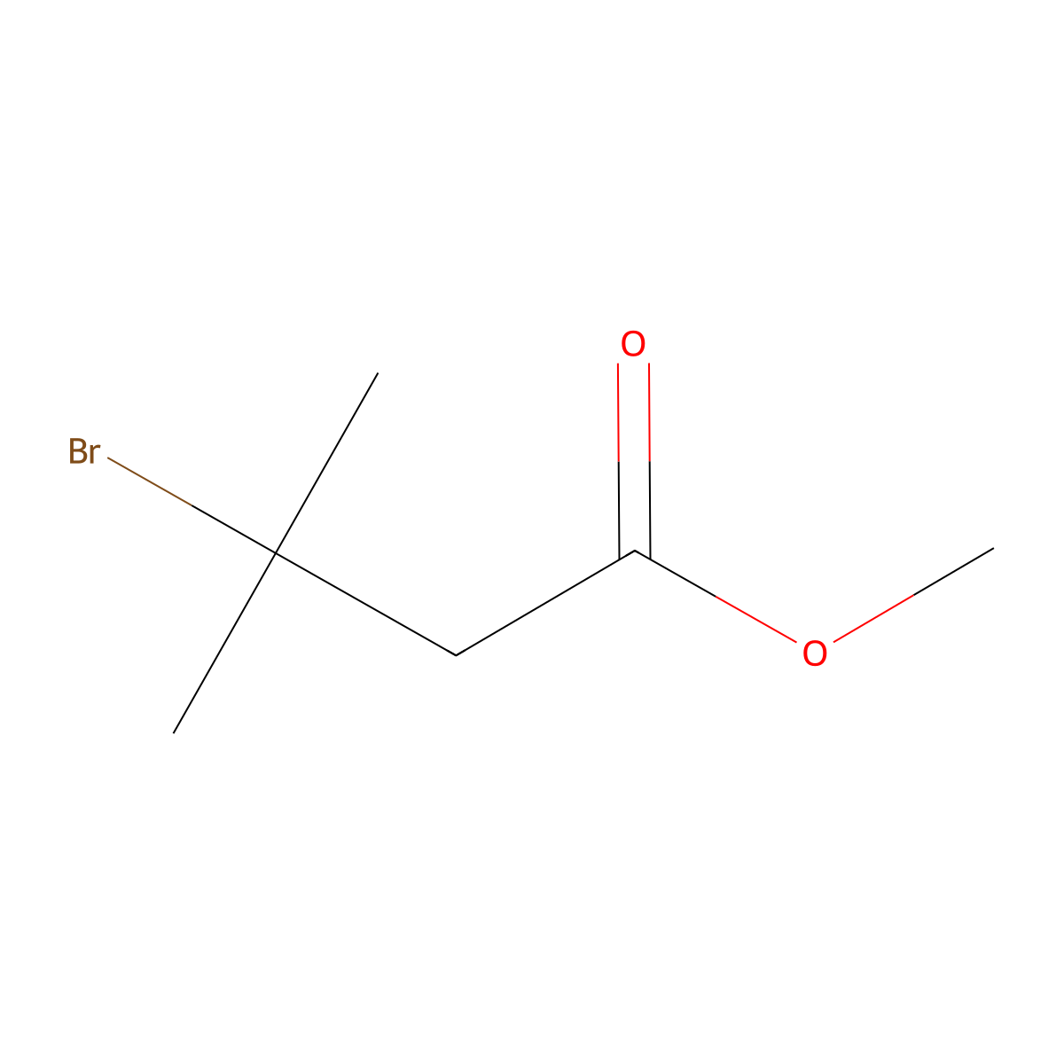Methyl 3-bromo-3-methylbutanoate molecular structure, CAS 1309885-34-4