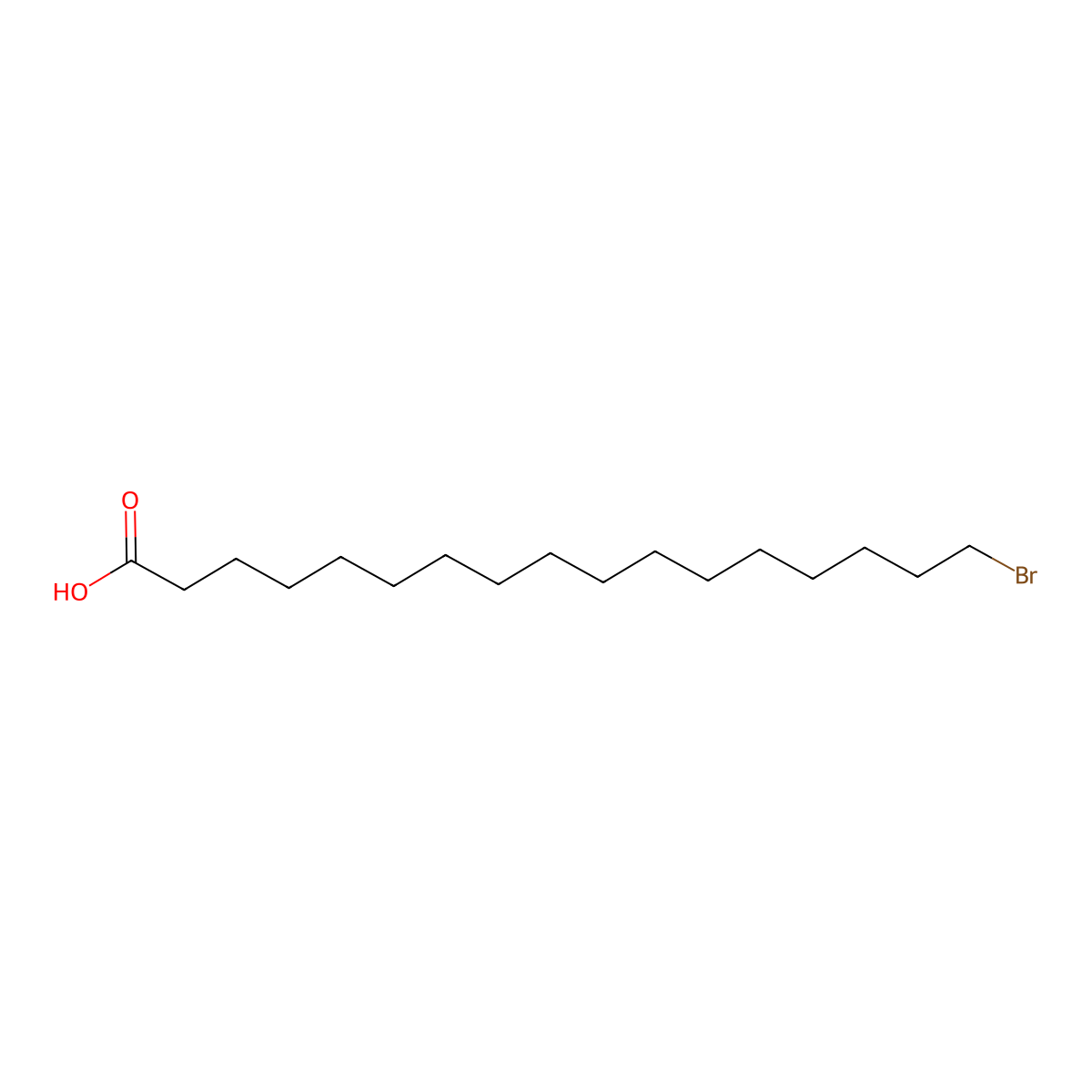 17-Bromoheptadecanoic acid molecular structure, CAS 13099-35-9