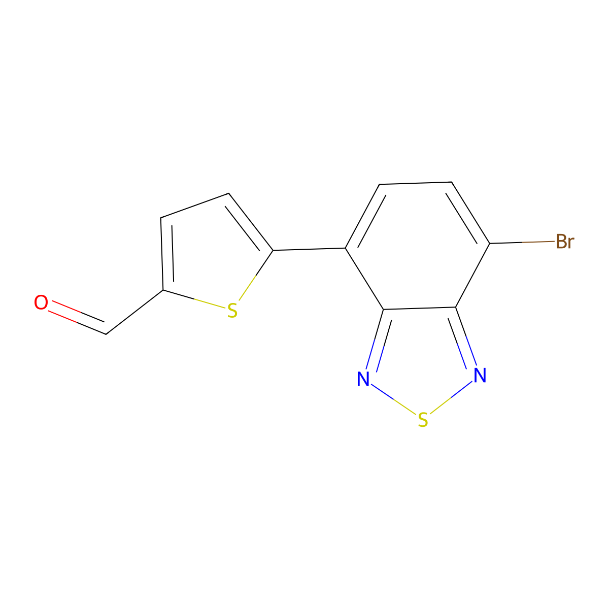5-(7-Bromobenzo[c][1,2,5]thiadiazol-4-yl)thiophene-2-carbaldehyde molecular structure, CAS 1309922-61-9