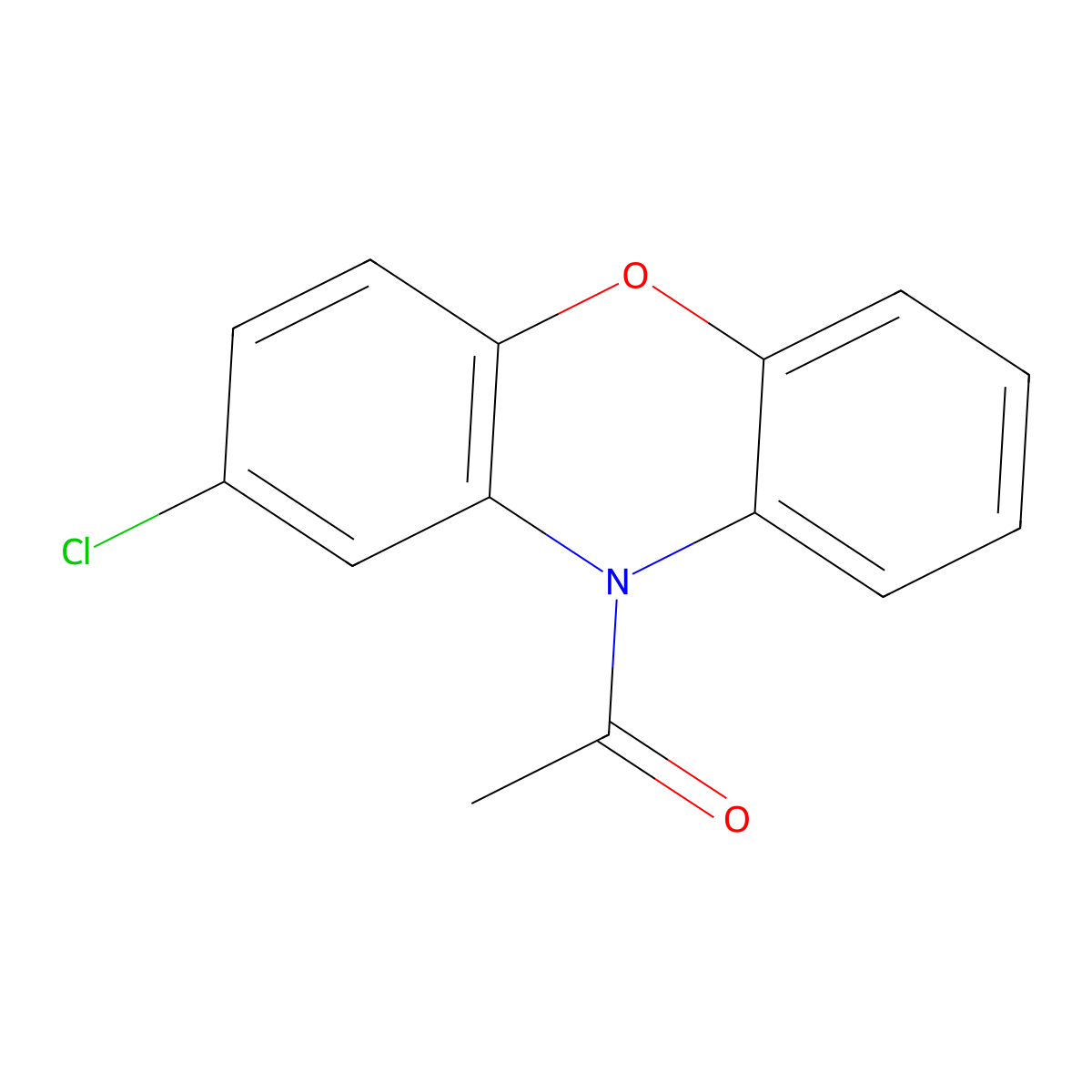 1-(2-chloro-10H-phenoxazin-10-yl)ethanone molecular structure, CAS 1309925-28-7