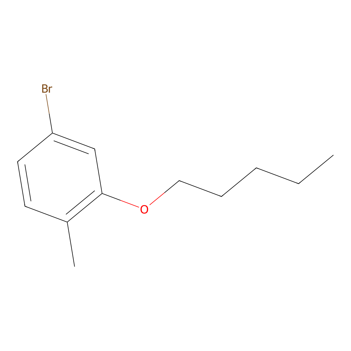 4-Bromo-1-methyl-2-(pentyloxy)benzene molecular structure, CAS 1309932-69-1