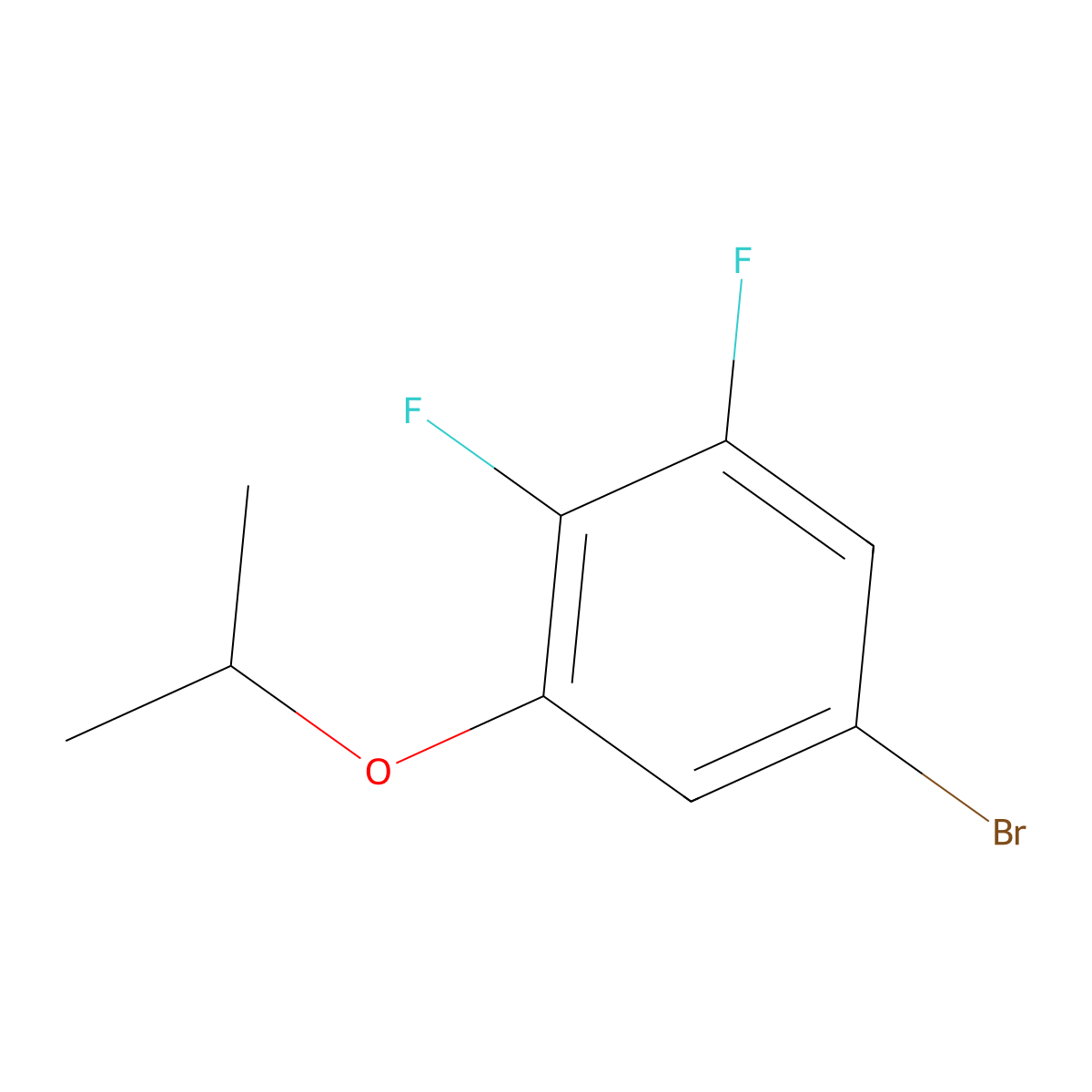 5-Bromo-1,2-difluoro-3-isopropoxybenzene molecular structure, CAS 1309932-71-5