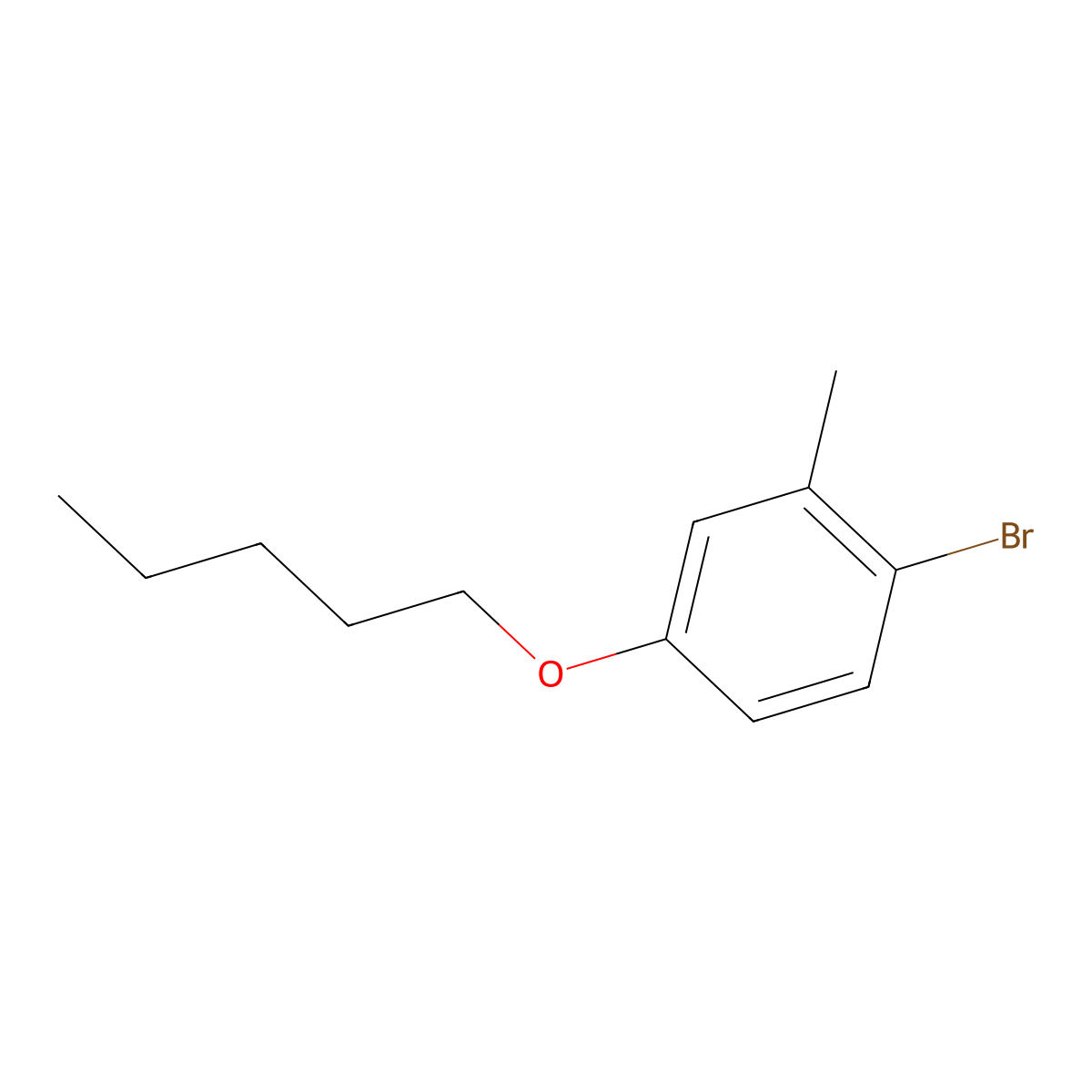 1-Bromo-2-methyl-4-n-pentyloxybenzene molecular structure, CAS 1309932-76-0