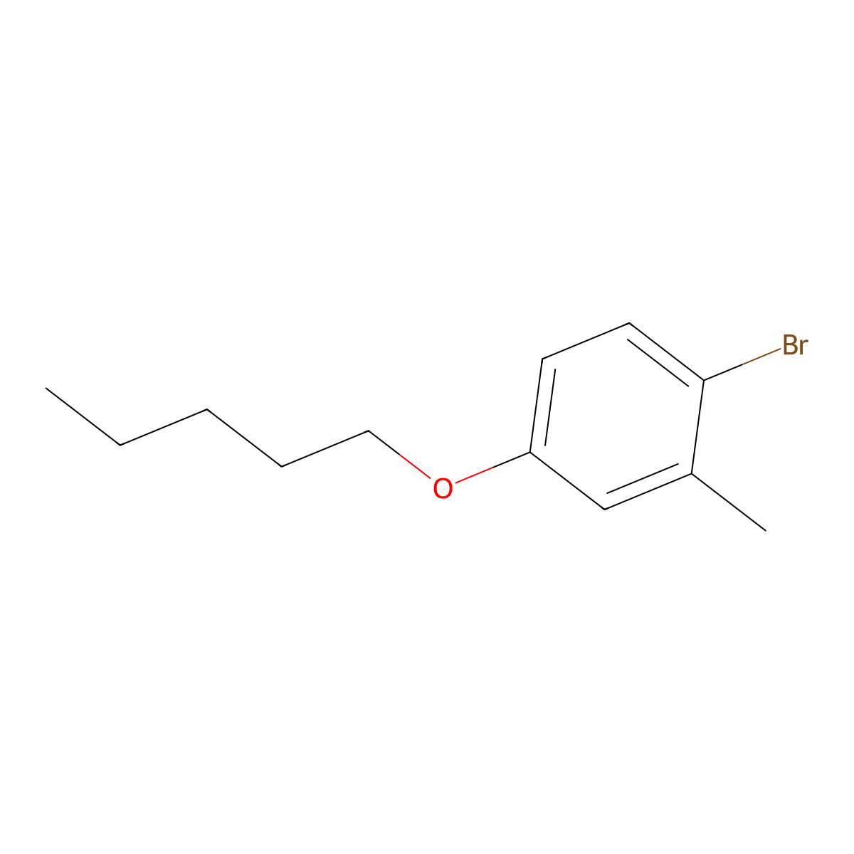 1-Bromo-2-methyl-4-n-pentyloxybenzene molecular structure, CAS 1309932-76-0