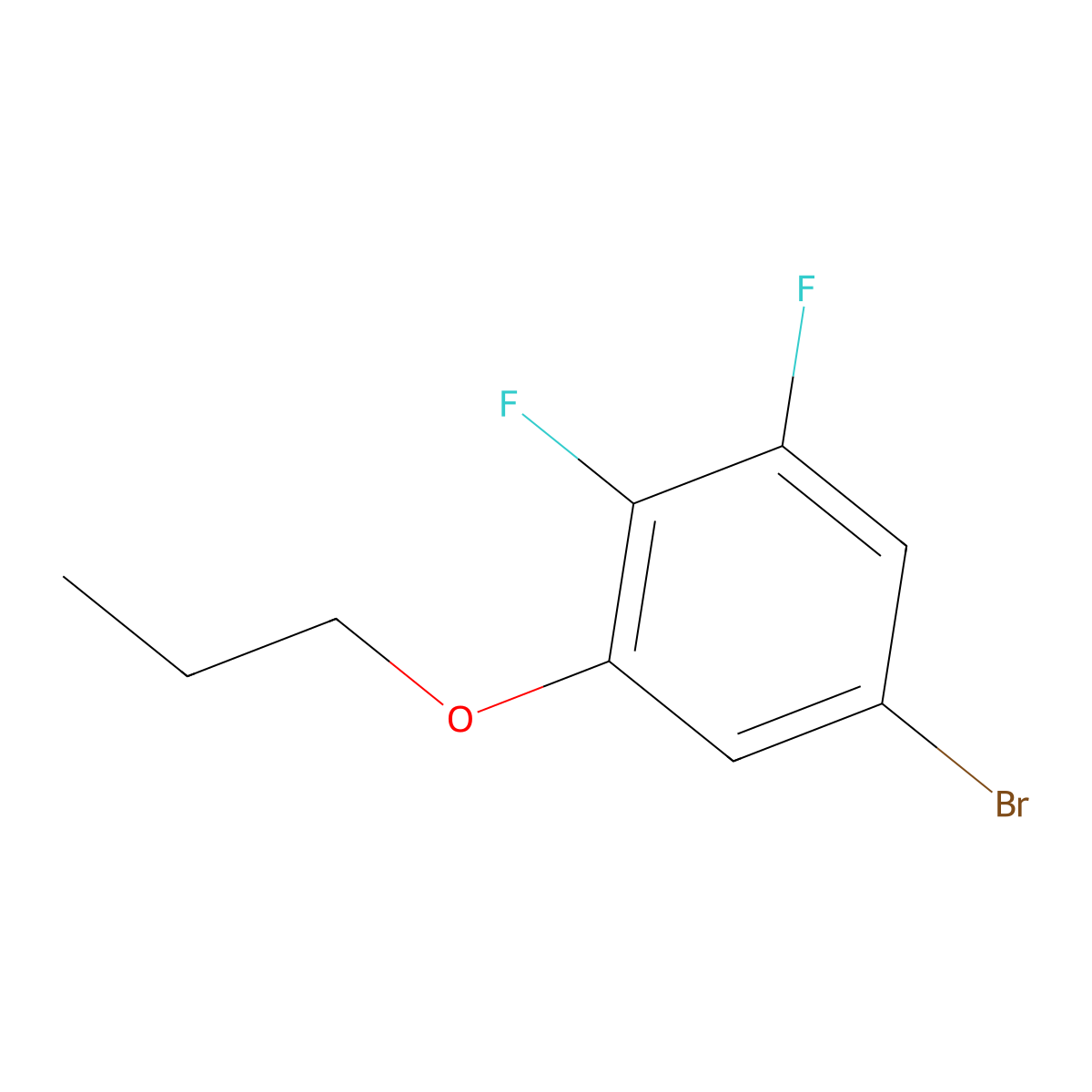 5-Bromo-1,2-difluoro-3-propoxybenzene molecular structure, CAS 1309932-77-1