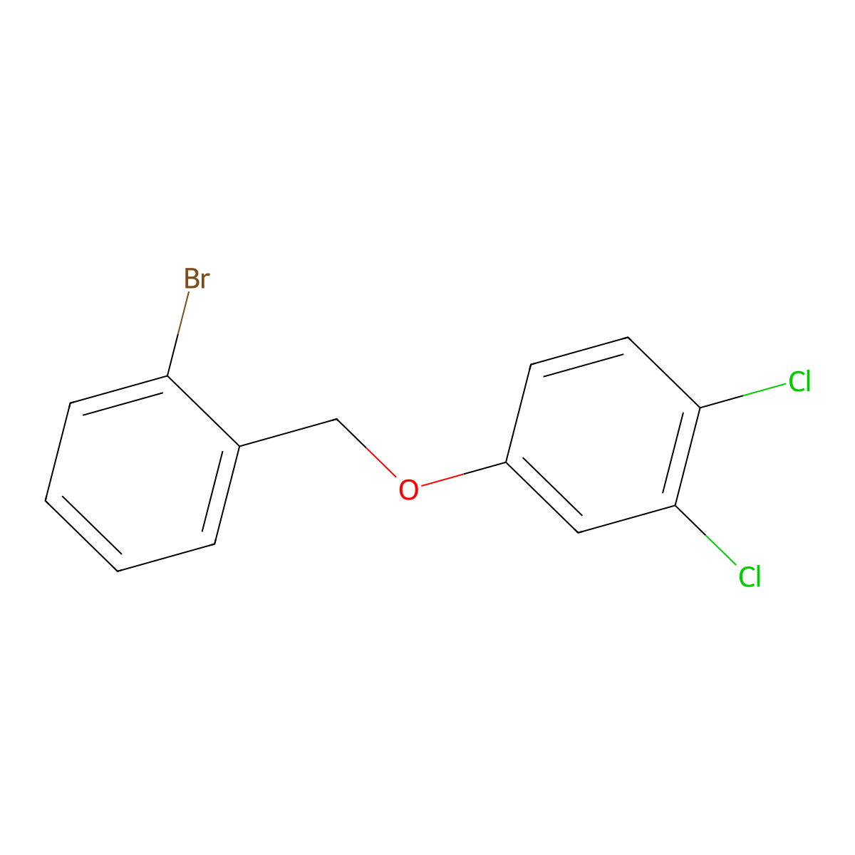 2-Bromobenzyl-(3,4-dichlorophenyl)ether molecular structure, CAS 1309932-79-3
