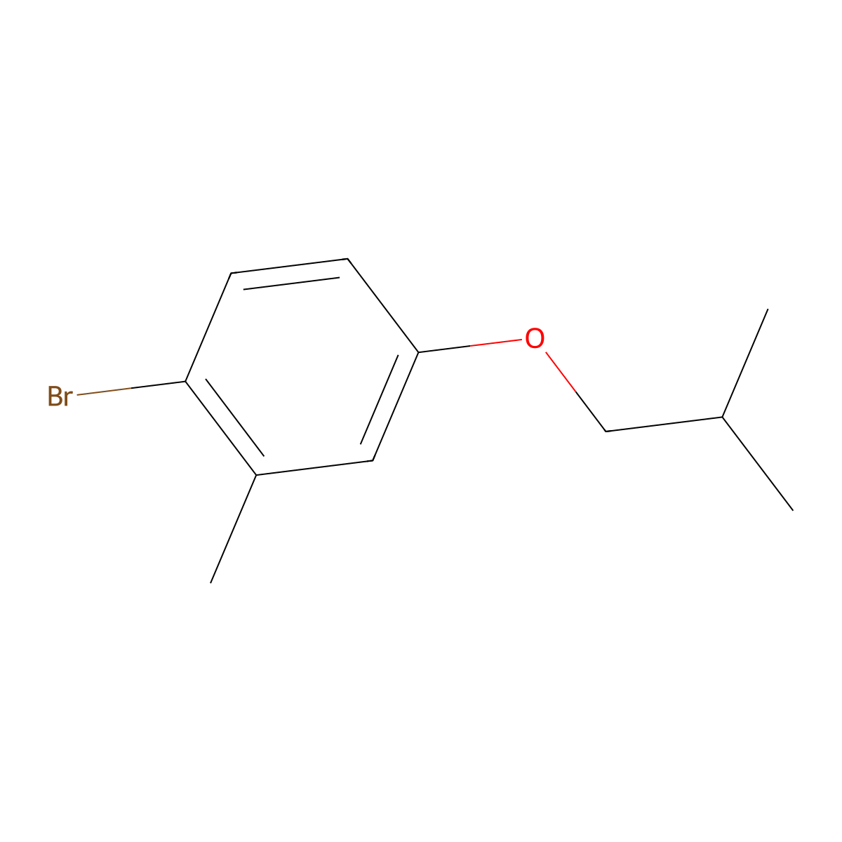 1-Bromo-4-iso-butyloxy-2-methylbenzene molecular structure, CAS 1309932-83-9