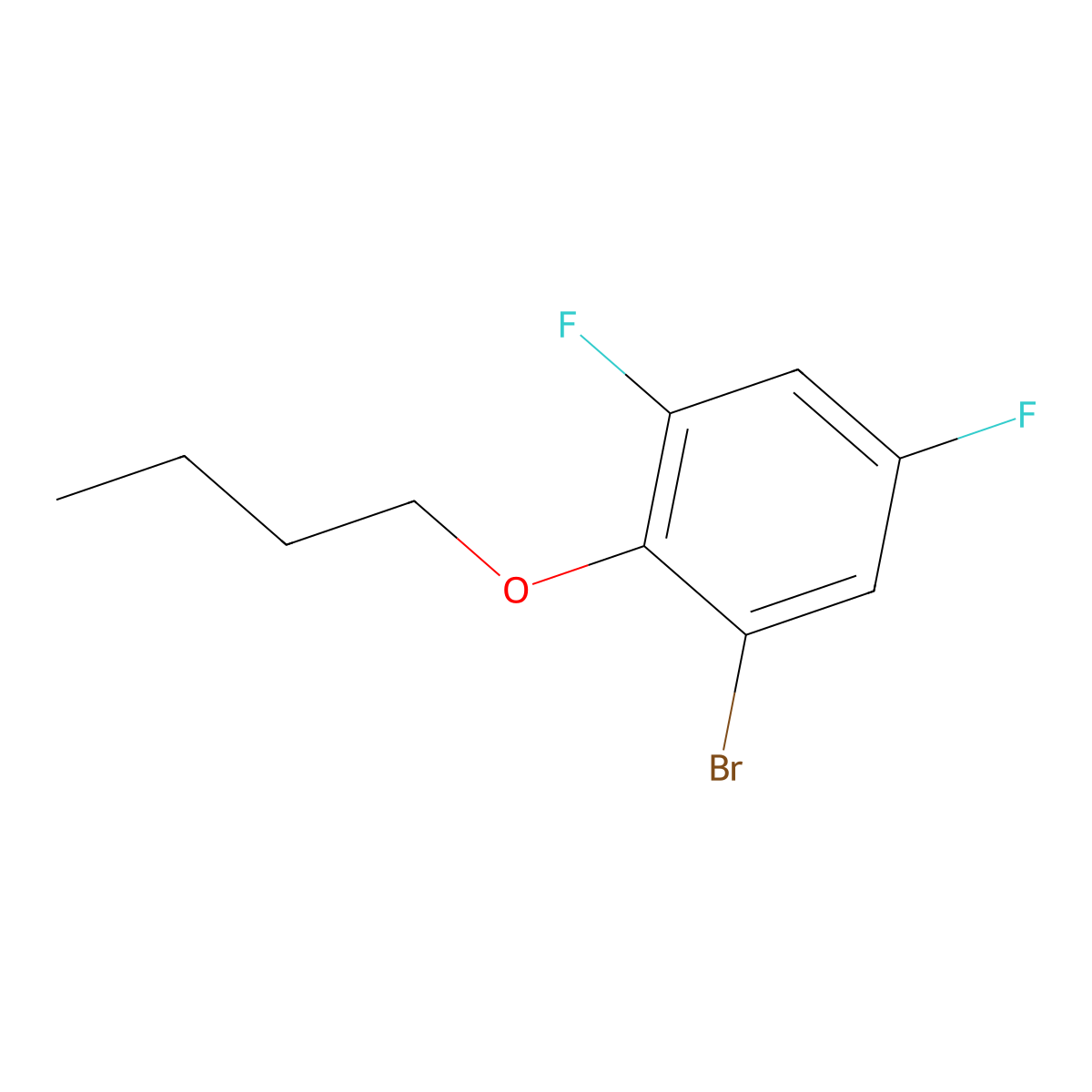 1-Bromo-2-n-butyloxy-3,5-difluorobenzene molecular structure, CAS 1309932-84-0