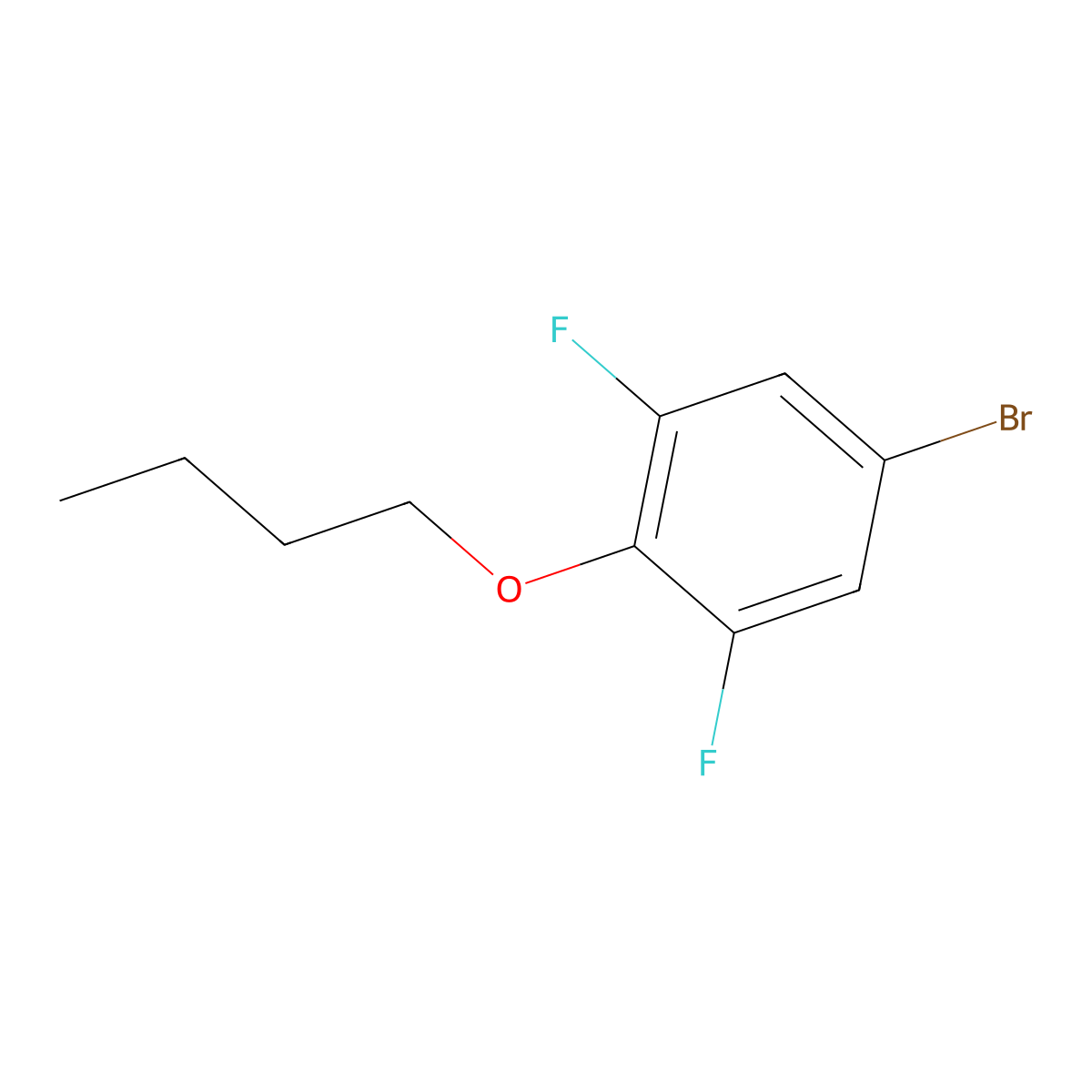 5-Bromo-2-butoxy-1,3-difluorobenzene molecular structure, CAS 1309932-85-1