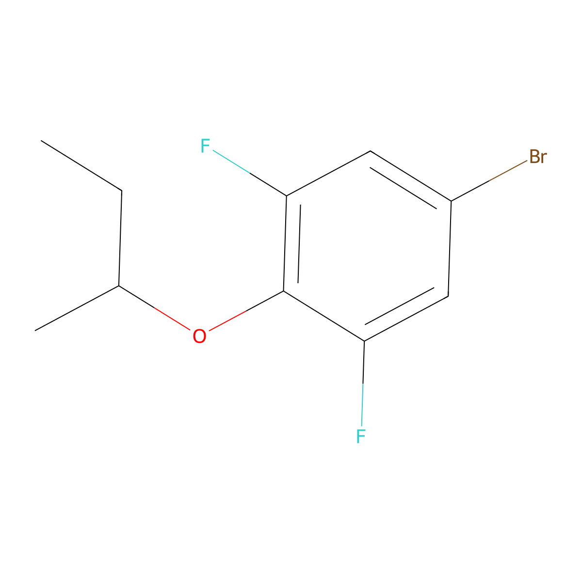 5-Bromo-2-[(butan-2-yl)oxy]-1,3-difluorobenzene molecular structure, CAS 1309932-86-2