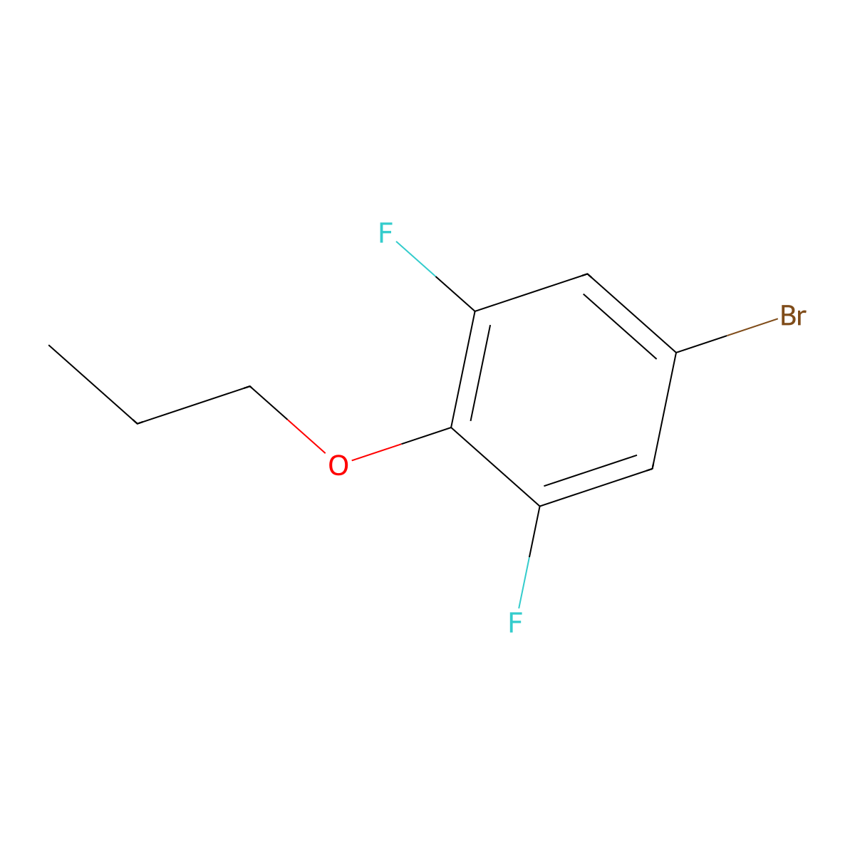 5-Bromo-1,3-difluoro-2-propoxybenzene molecular structure, CAS 1309933-01-4