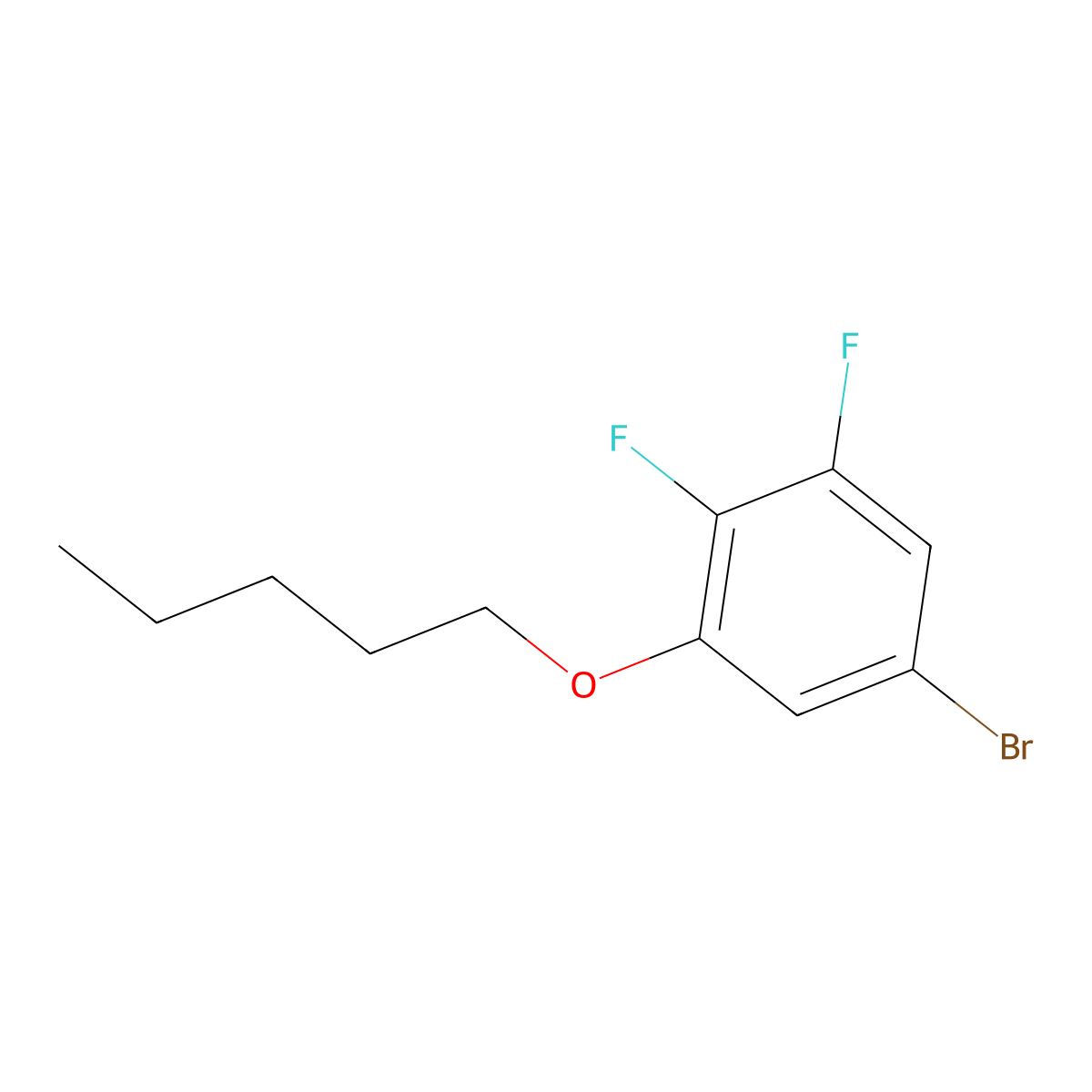 1-Bromo-4,5-difluoro-3-n-pentyloxybenzene molecular structure, CAS 1309933-09-2