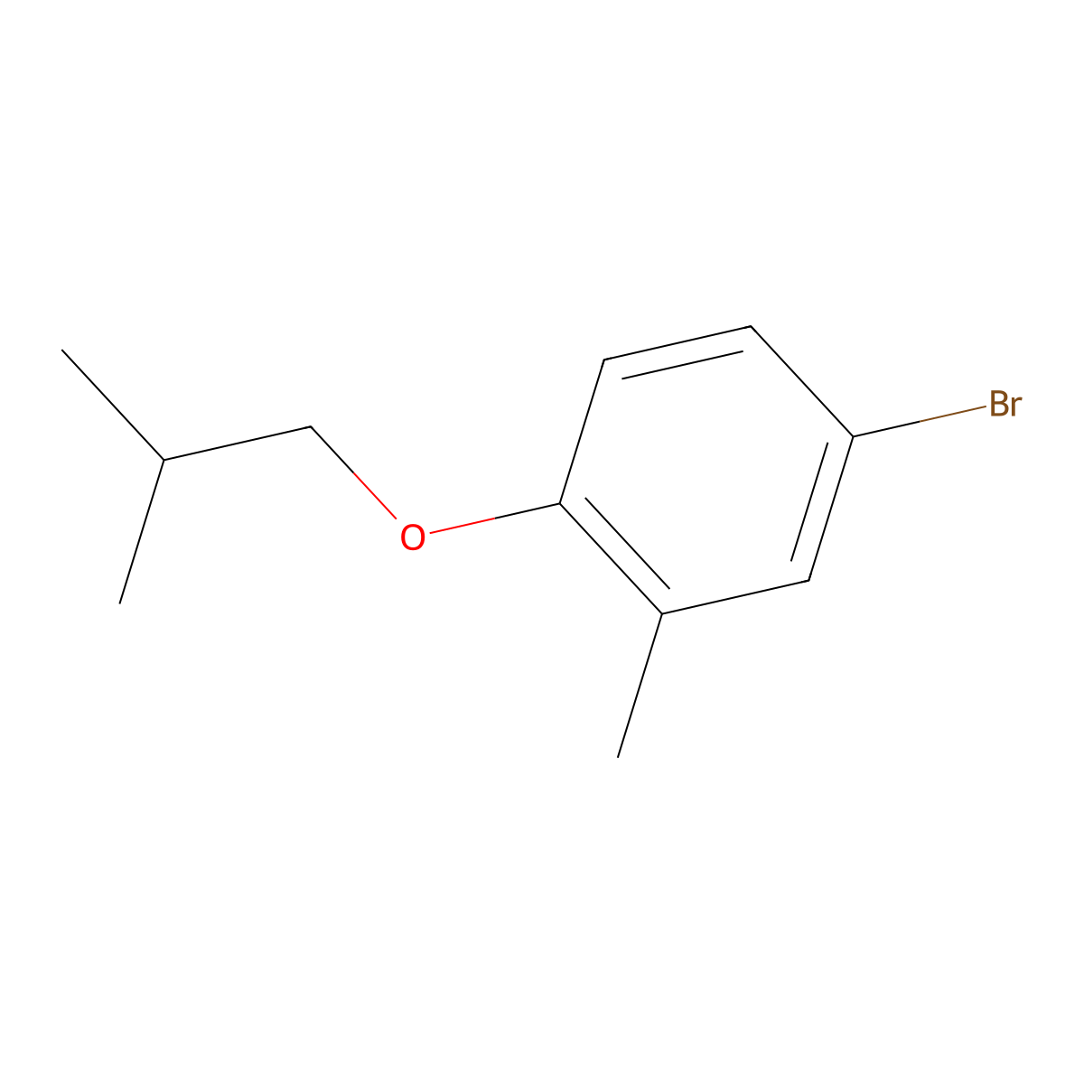 4-Bromo-2-methyl-1-(2-methylpropoxy)benzene molecular structure, CAS 1309933-10-5