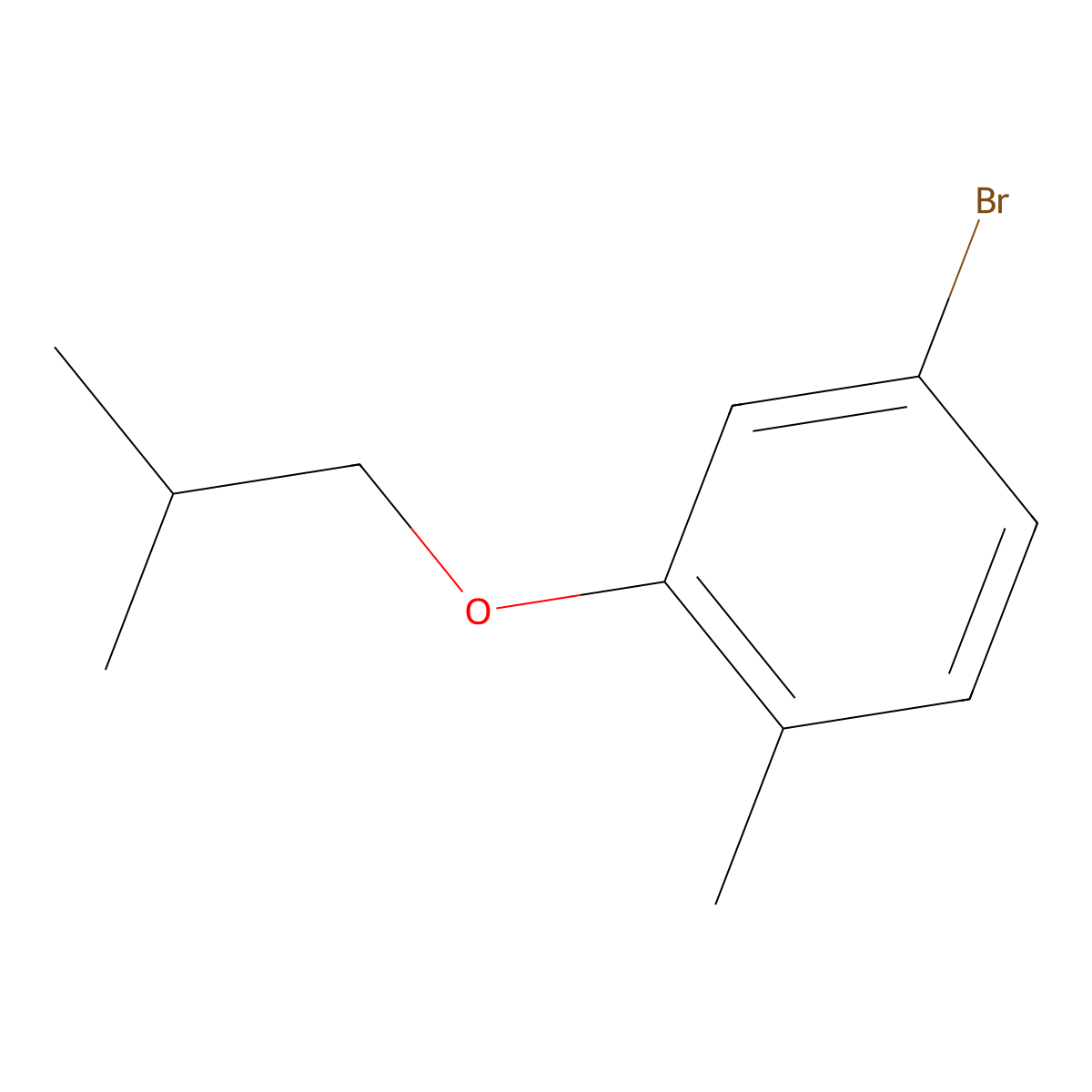 4-Bromo-1-methyl-2-(2-methylpropoxy)benzene molecular structure, CAS 1309933-19-4