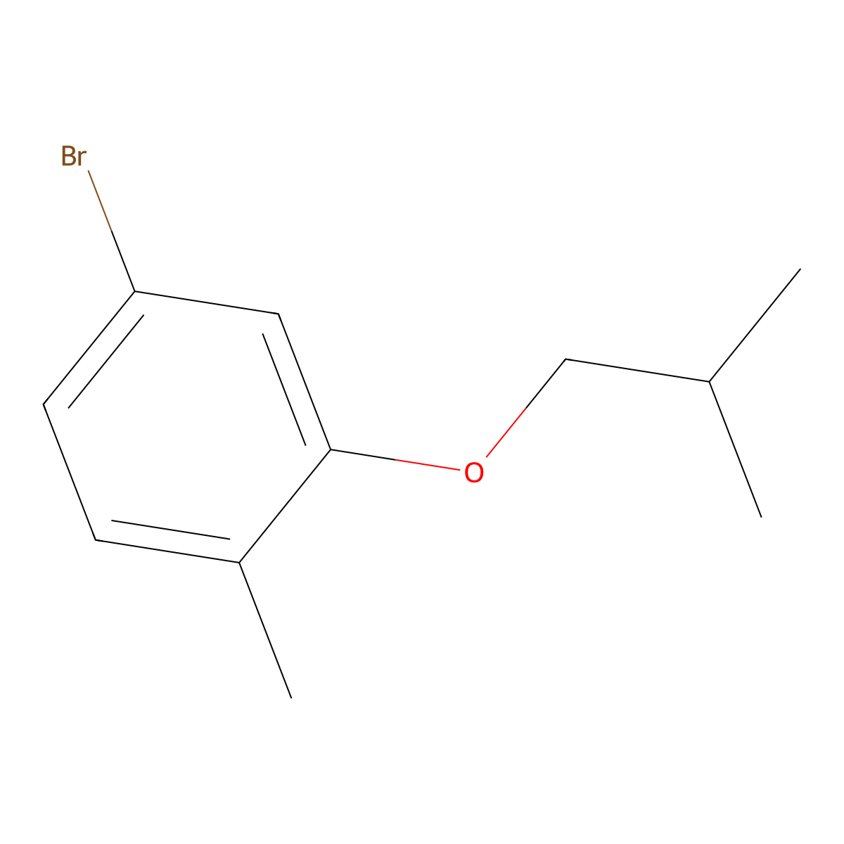 4-Bromo-1-methyl-2-(2-methylpropoxy)benzene molecular structure, CAS 1309933-19-4