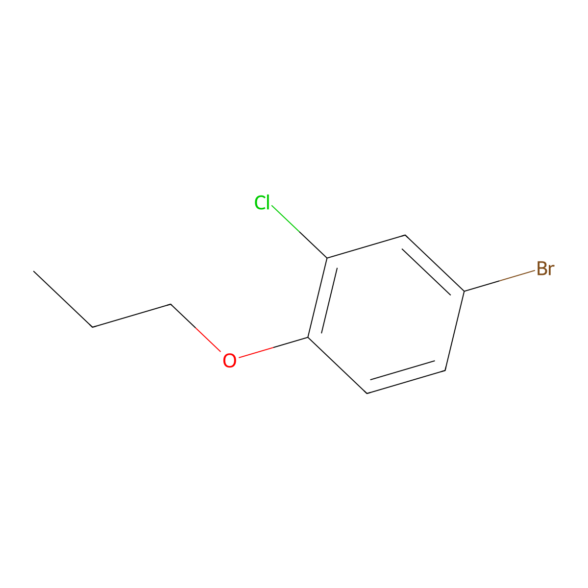 4-Bromo-2-chloro-1-propoxybenzene molecular structure, CAS 1309933-21-8