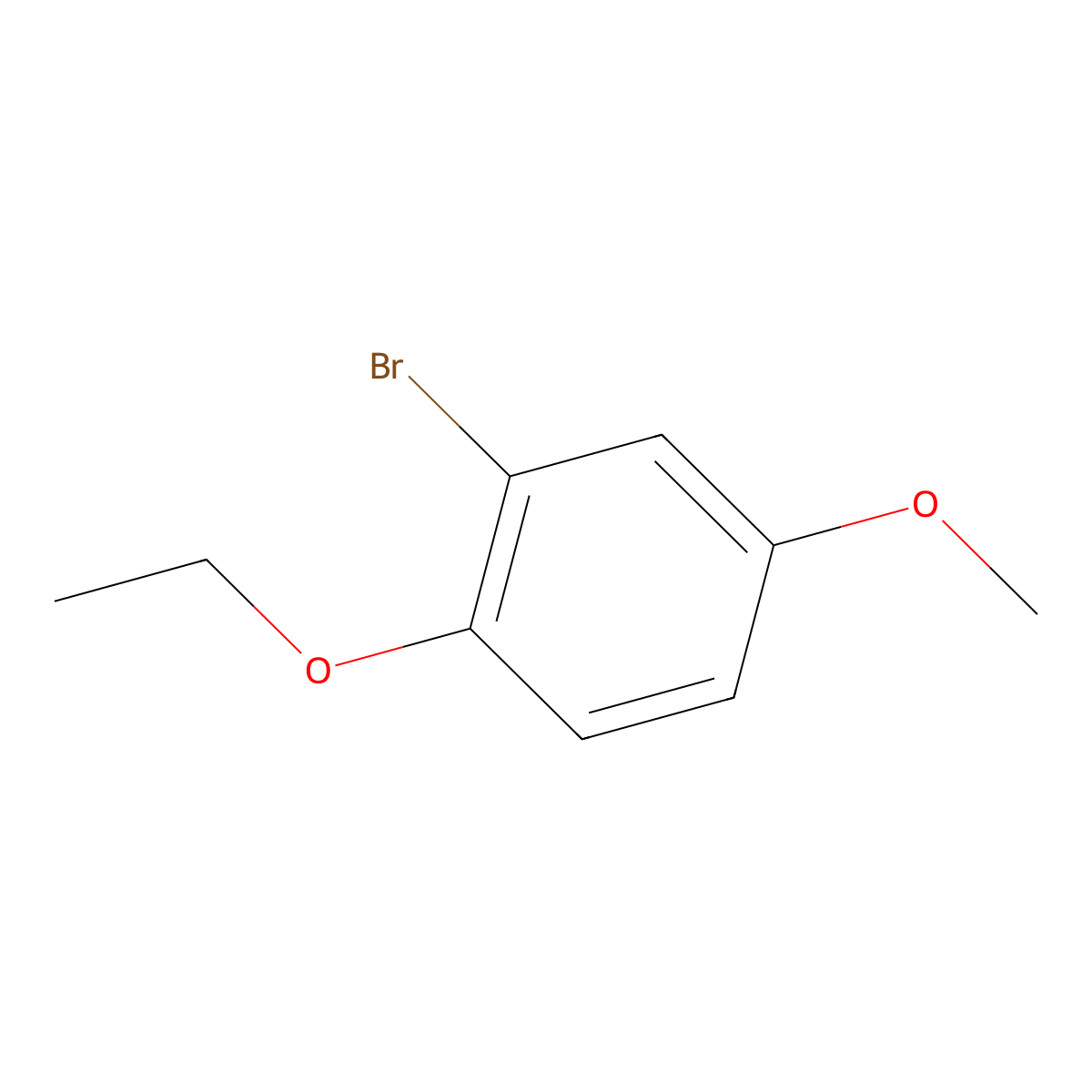 2-Bromo-1-ethoxy-4-methoxybenzene molecular structure, CAS 1309933-33-2