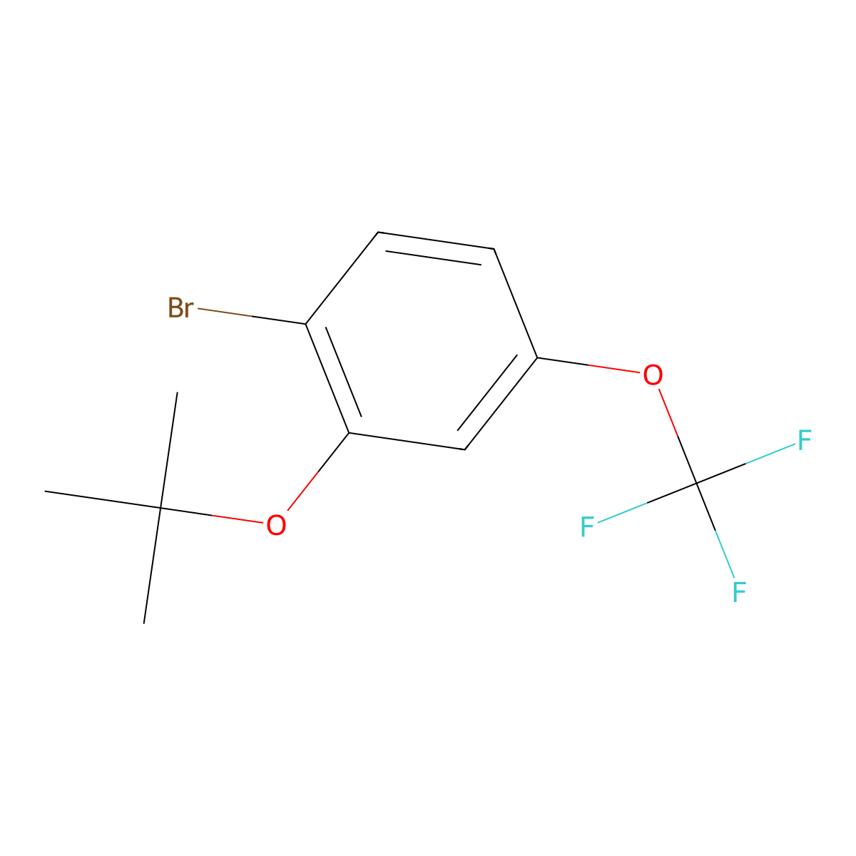 1-Bromo-2-tert-butoxy-4-(trifluoromethoxy)benzene molecular structure, CAS 1309933-38-7
