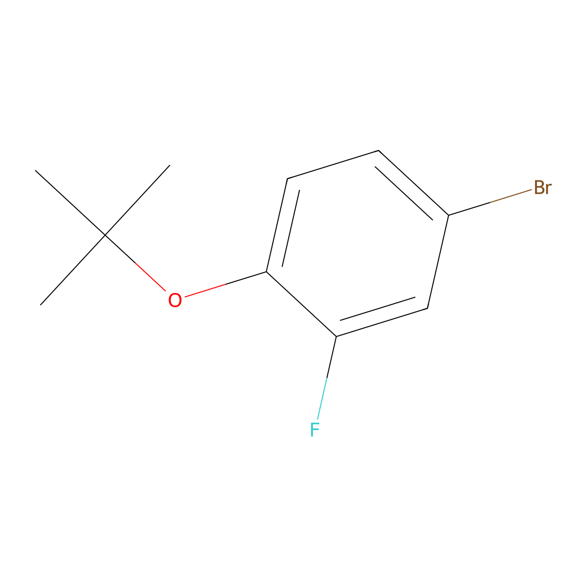 4-Bromo-1-(tert-butoxy)-2-fluorobenzene molecular structure, CAS 1309933-42-3