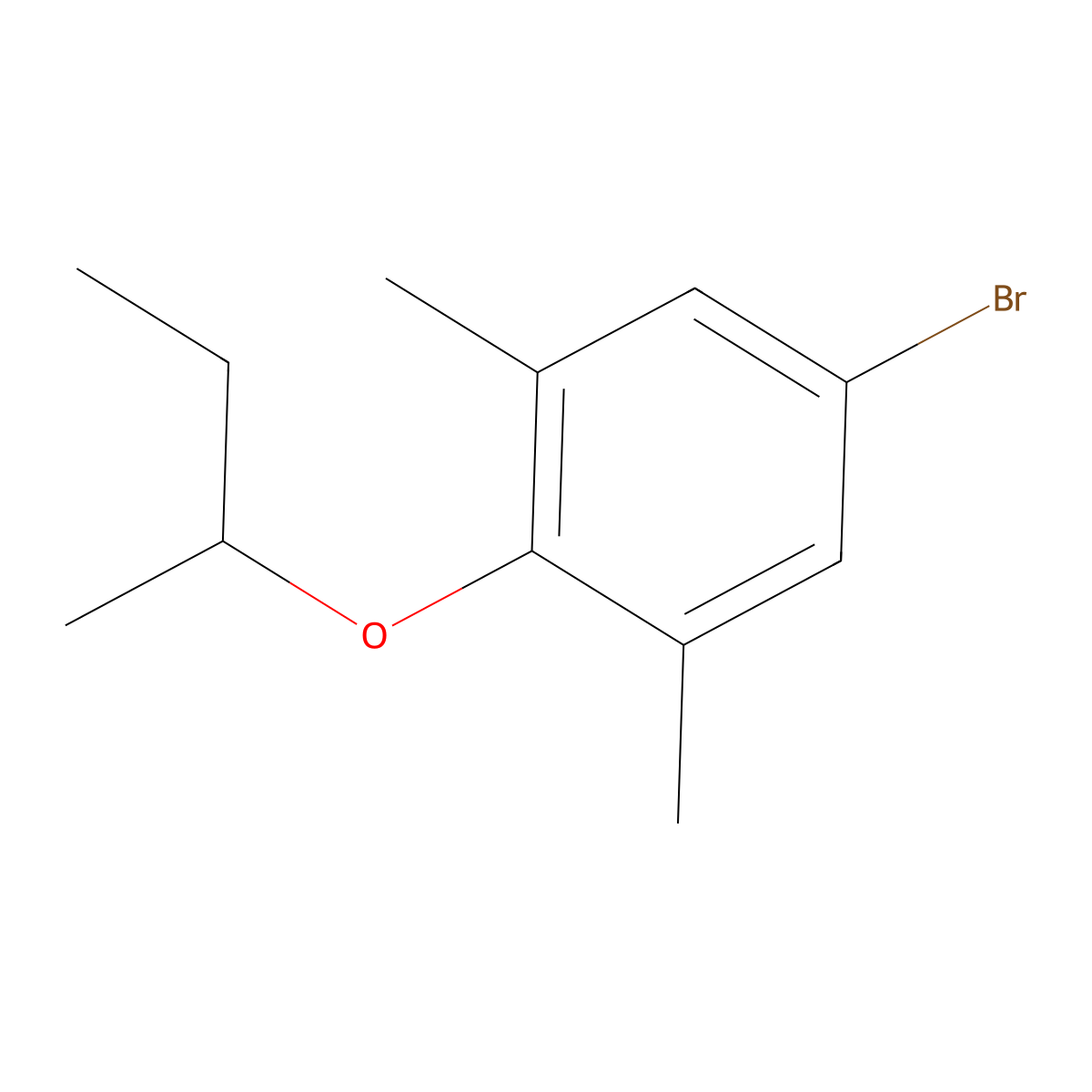 5-Bromo-2-(sec-butoxy)-1,3-dimethylbenzene molecular structure, CAS 1309933-44-5