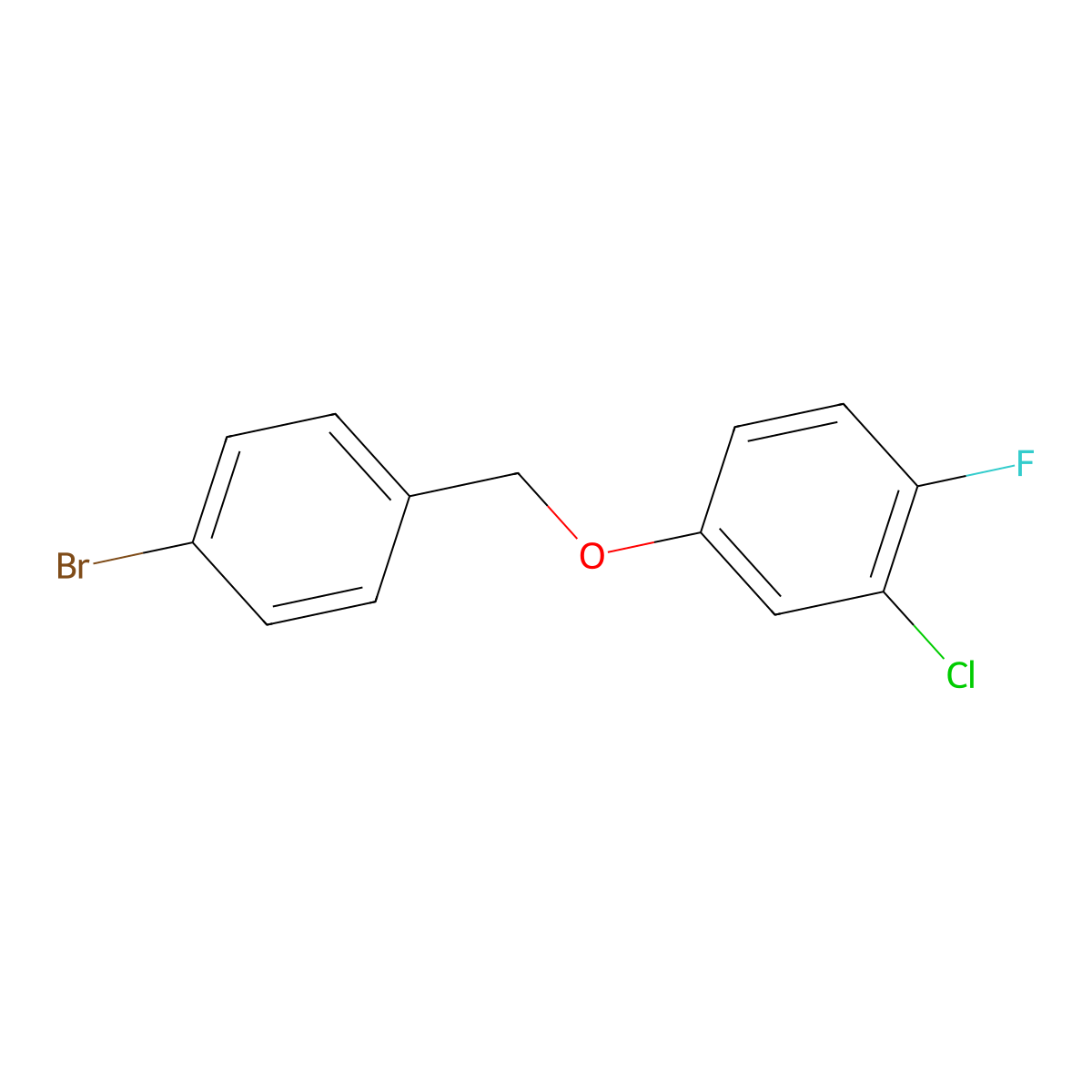 4-Bromobenzyl-(3-chloro-4-fluorophenyl)ether molecular structure, CAS 1309933-48-9