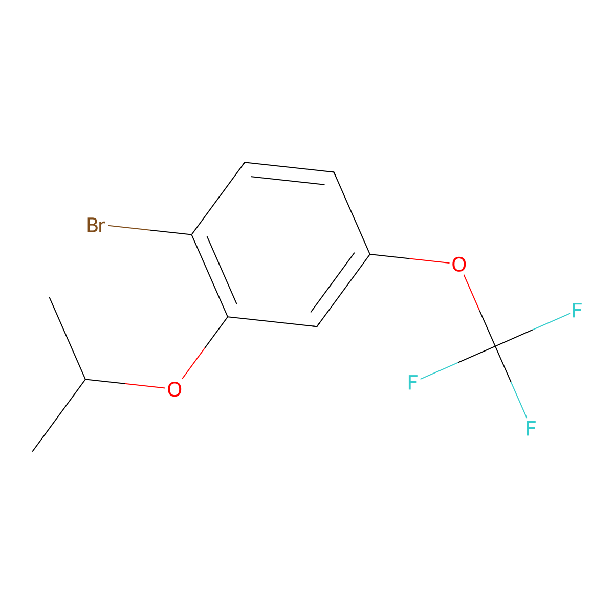 1-Bromo-2-(propan-2-yloxy)-4-(trifluoromethoxy)benzene molecular structure, CAS 1309933-51-4