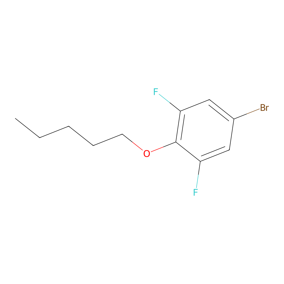 1-Bromo-3,5-difluoro-4-n-pentyloxybenzene molecular structure, CAS 1309933-55-8