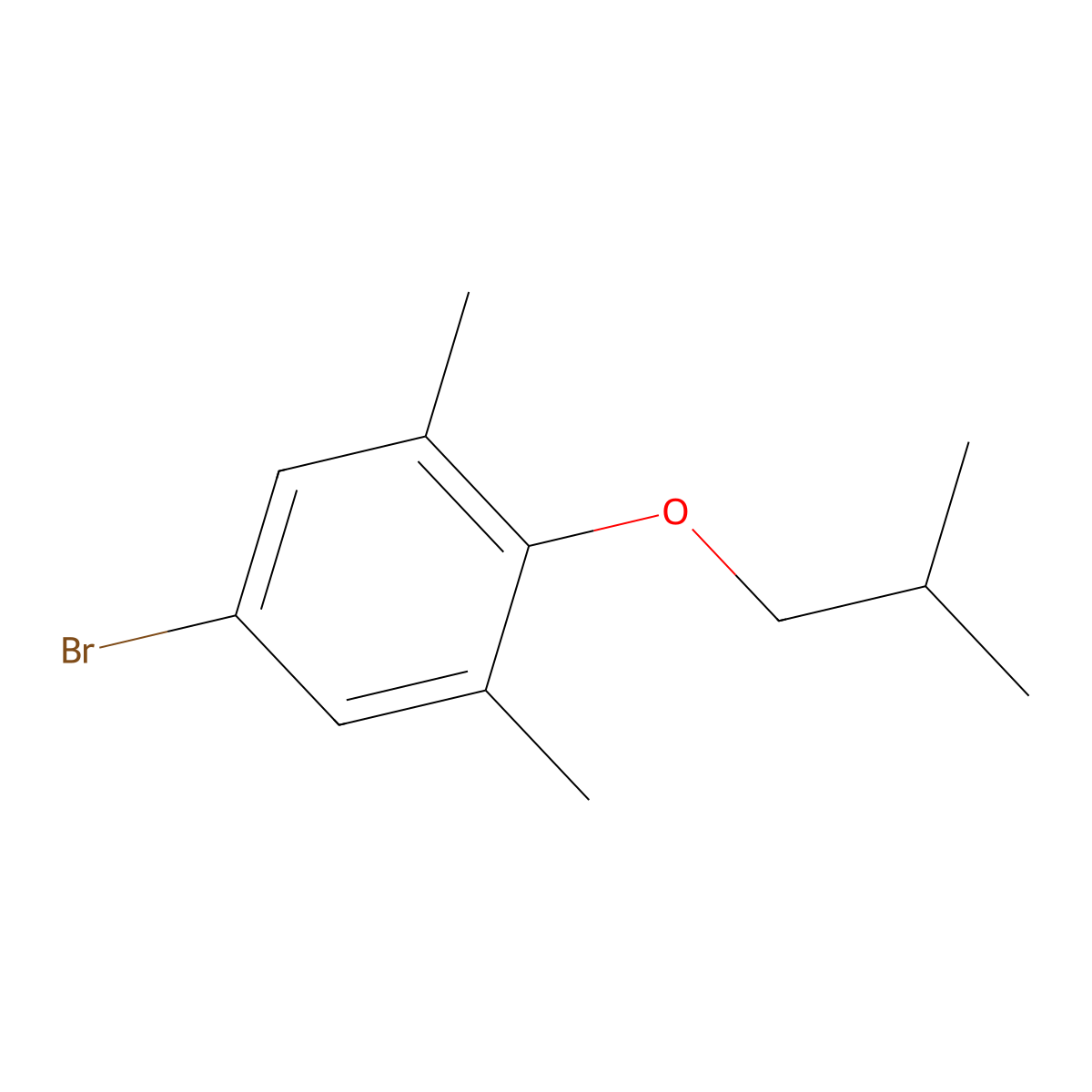 5-Bromo-2-isobutoxy-1,3-dimethylbenzene molecular structure, CAS 1309933-58-1