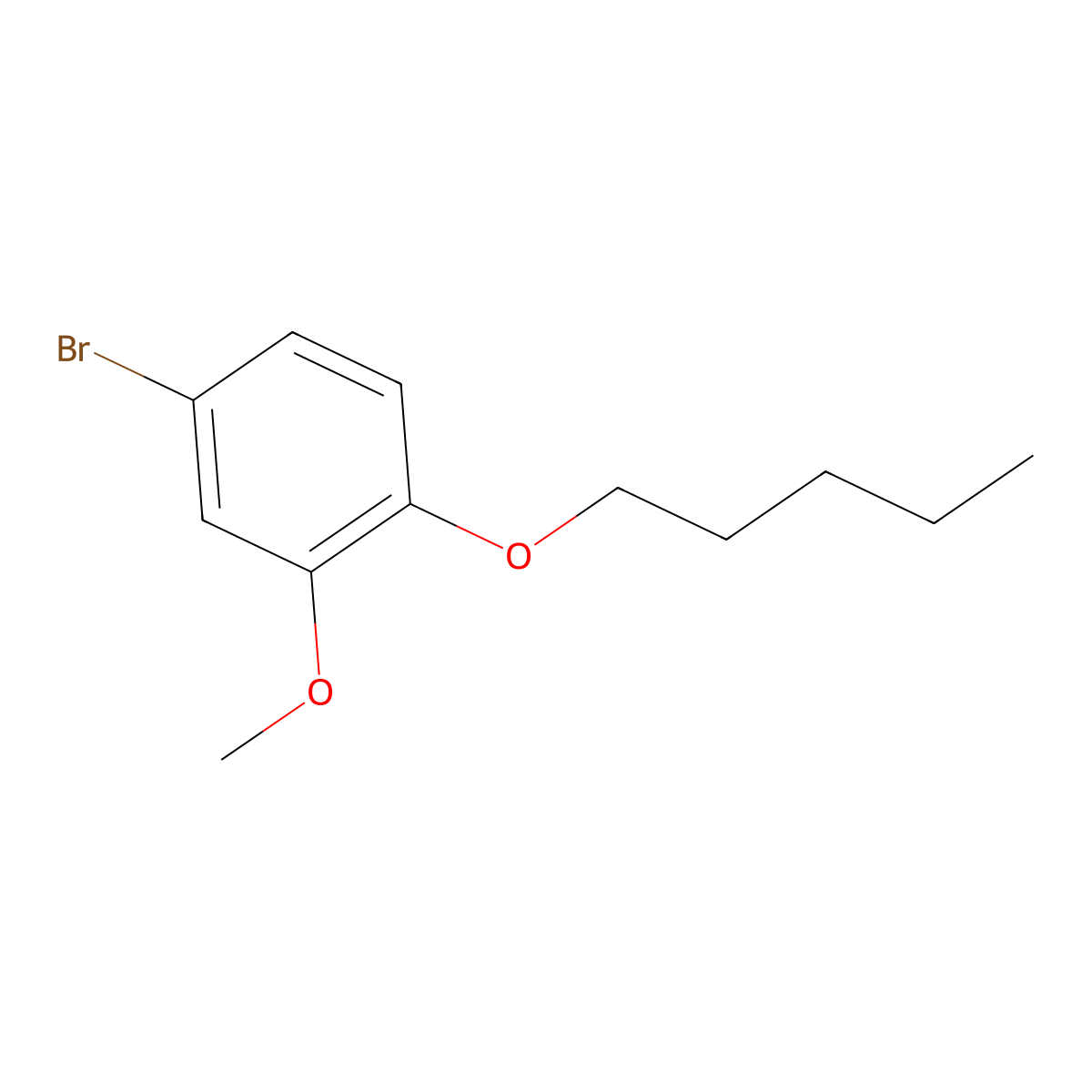1-Bromo-3-methoxy-4-n-pentyloxybenzene molecular structure, CAS 1309933-59-2