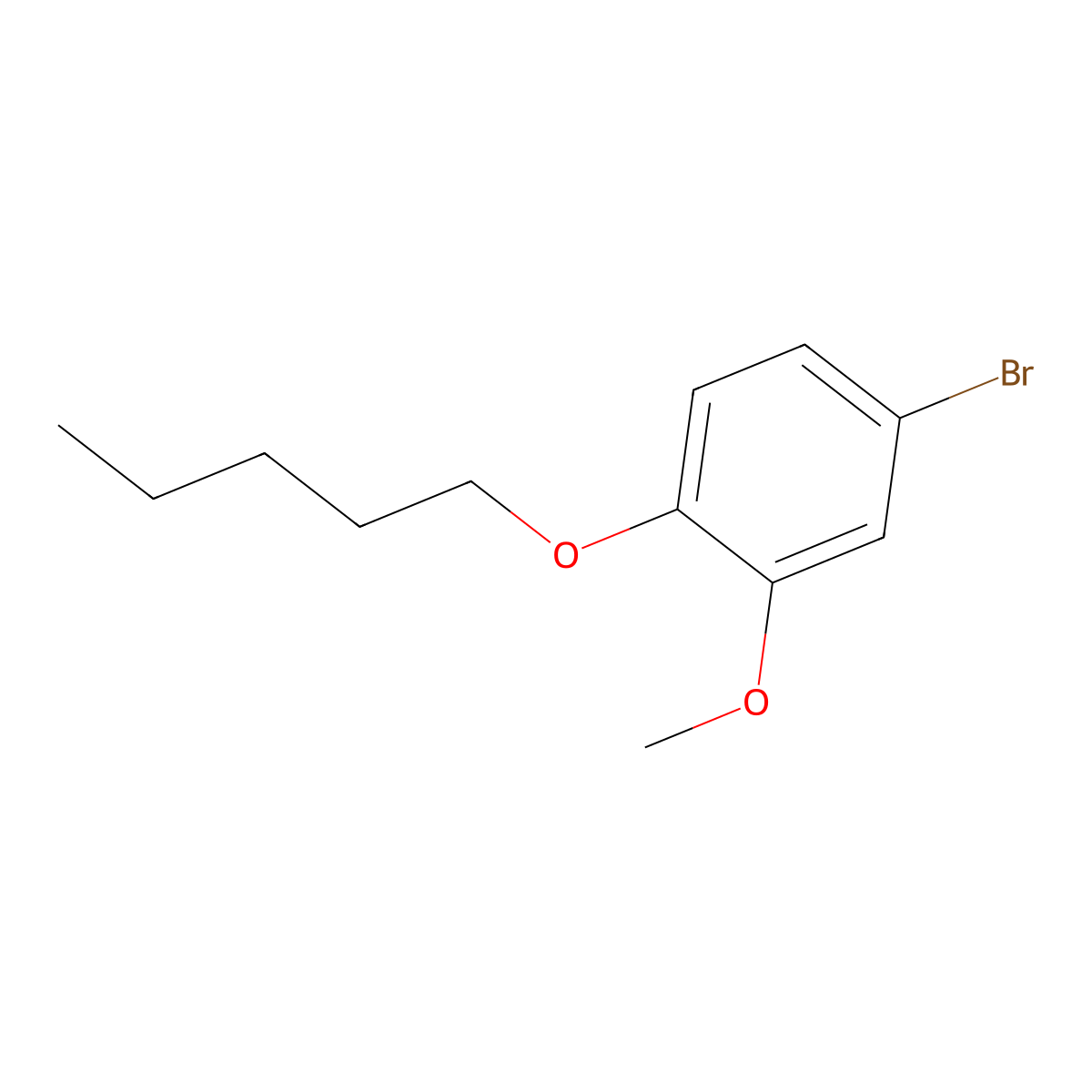 1-Bromo-3-methoxy-4-n-pentyloxybenzene molecular structure, CAS 1309933-59-2