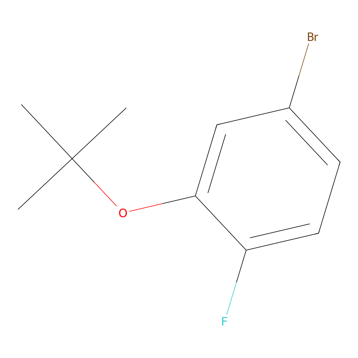4-Bromo-2-(tert-butoxy)-1-fluorobenzene molecular structure, CAS 1309933-67-2