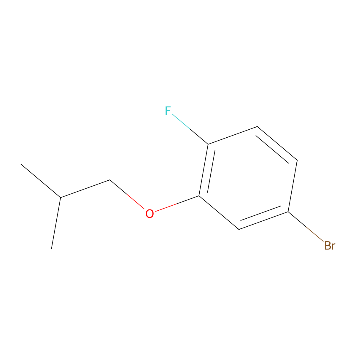 4-Bromo-1-fluoro-2-(2-methylpropoxy)benzene molecular structure, CAS 1309933-68-3