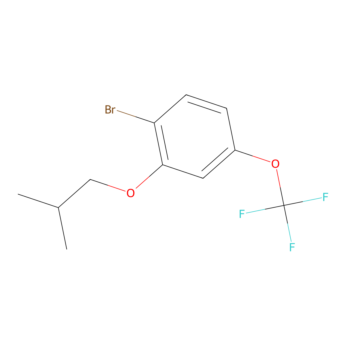1-Bromo-2-isobutoxy-4-(trifluoromethoxy)benzene molecular structure, CAS 1309933-70-7